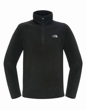 The North Face Men's 100 Glacier 1/4 Zip Fleece | BLACK Cold Outfit Casual Vibe