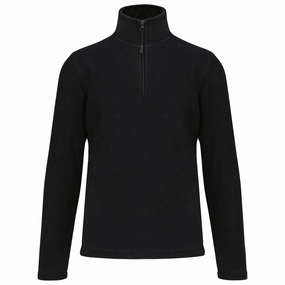 Enzo Quarter Zip Fleece | BLACK Classic Design Stay Loose
