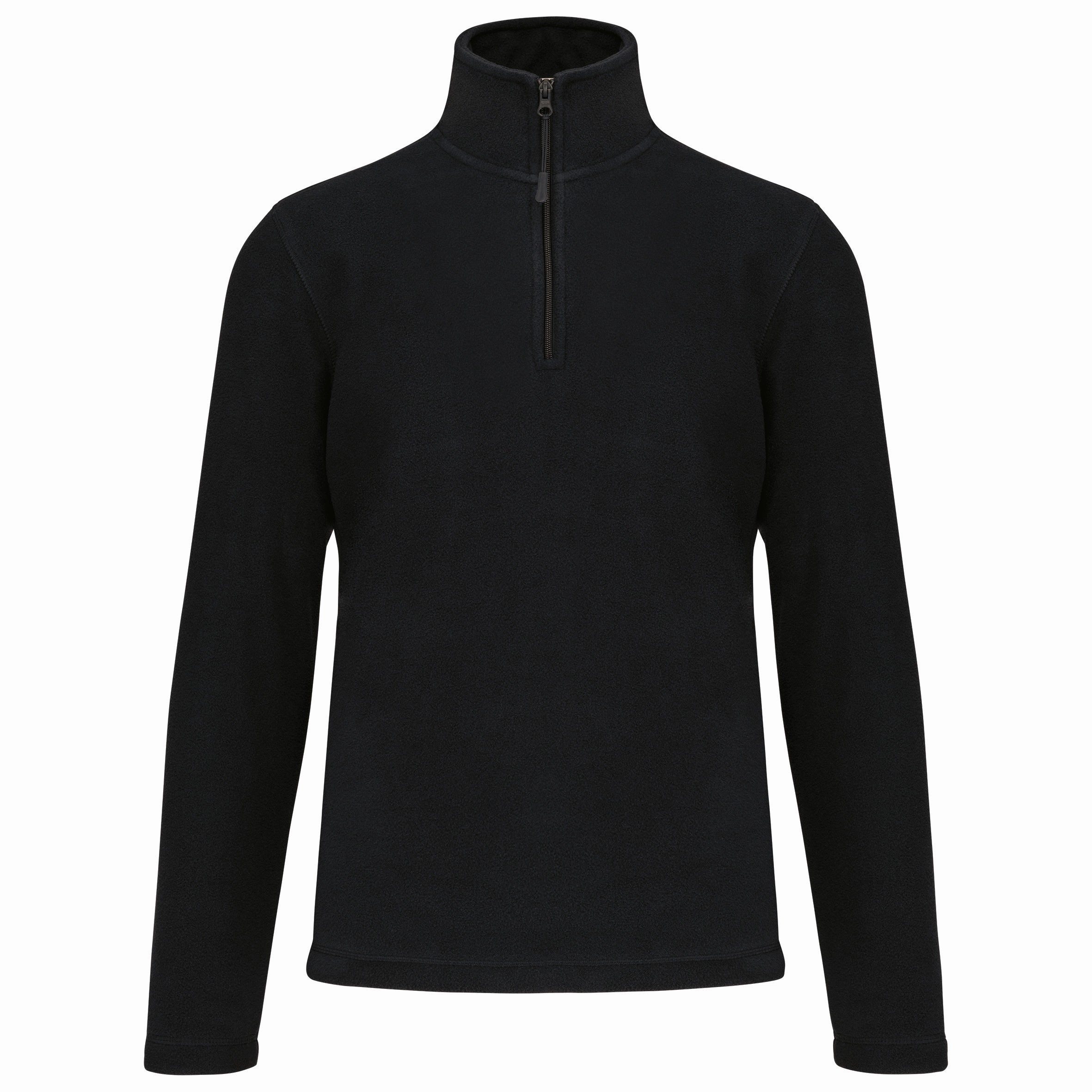 Lightweight Midlayer Enzo Quarter Zip Fleece | BLACK