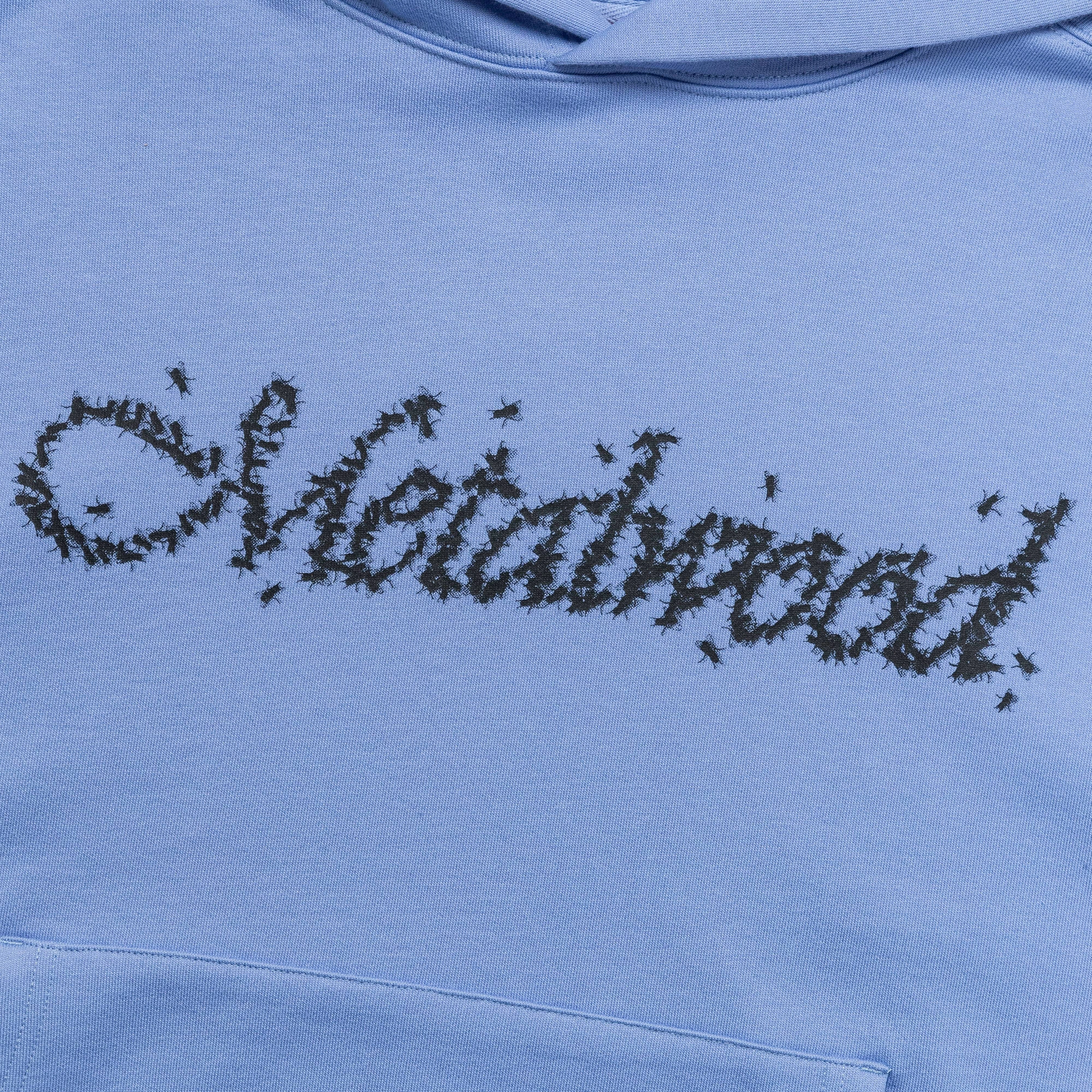 Oversized Design Urban Essential Flies Hooded Sweatshirt - Lavender