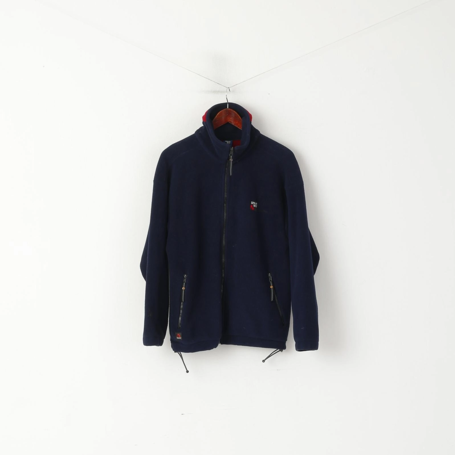 Sprayway Men S Fleece Top Navy Vintage Activewear Outdoor Sweatshirt Top lace accents Performance Ready