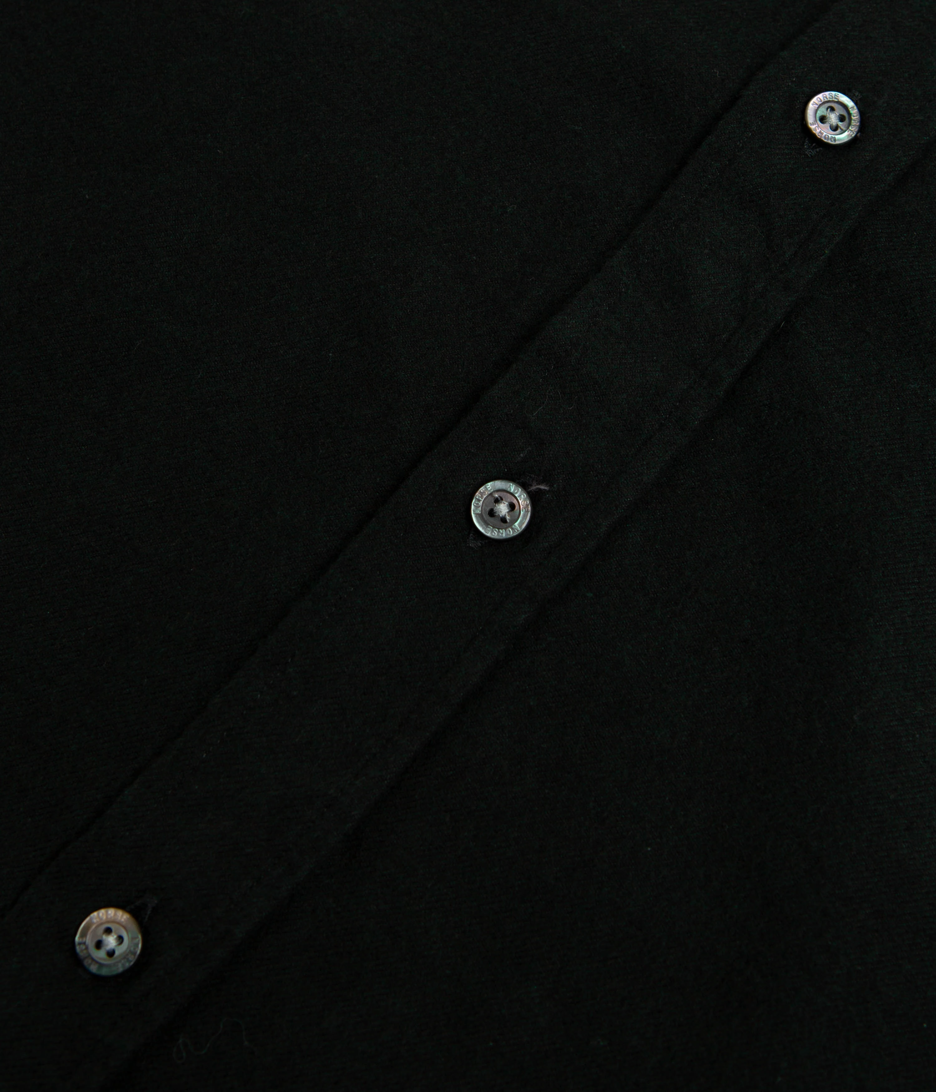 Norse Projects Anton Organic Flannel Shirt - Dark Green Polished Placket
