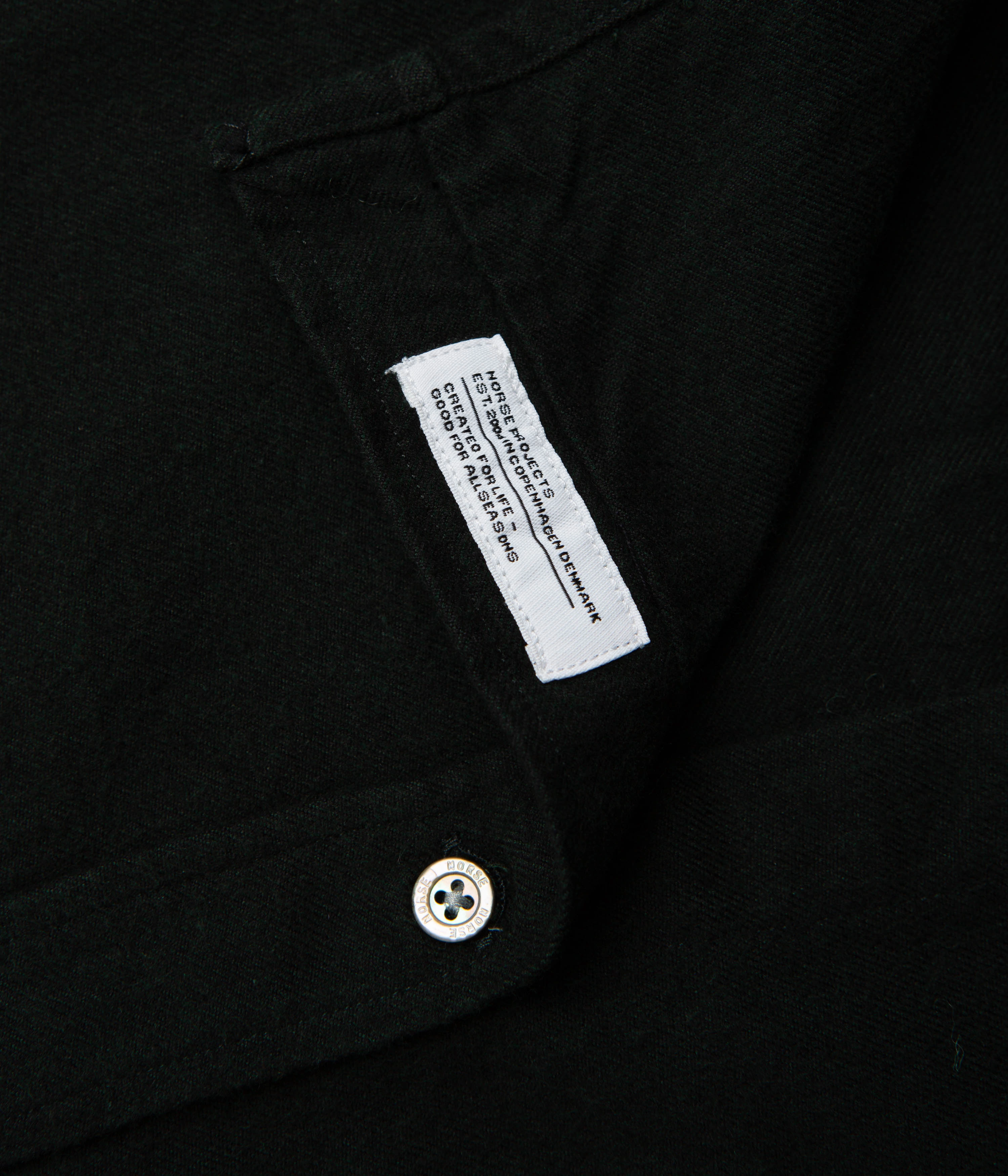 All Day Comfort Tech Norse Projects Anton Organic Flannel Shirt - Dark Green