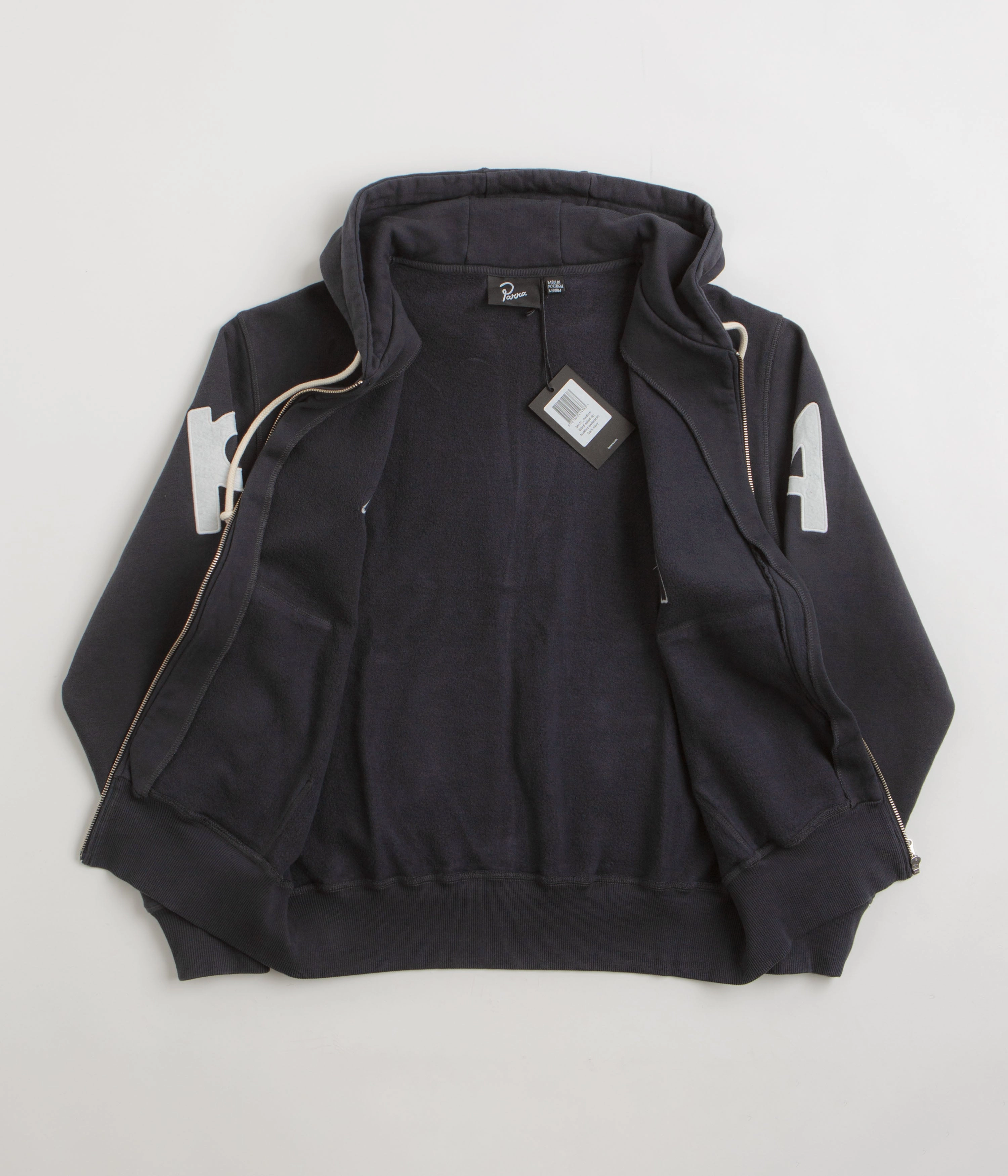 by Parra Word Salad Full Zip Hoodie - Dark Navy Outdoor Motion