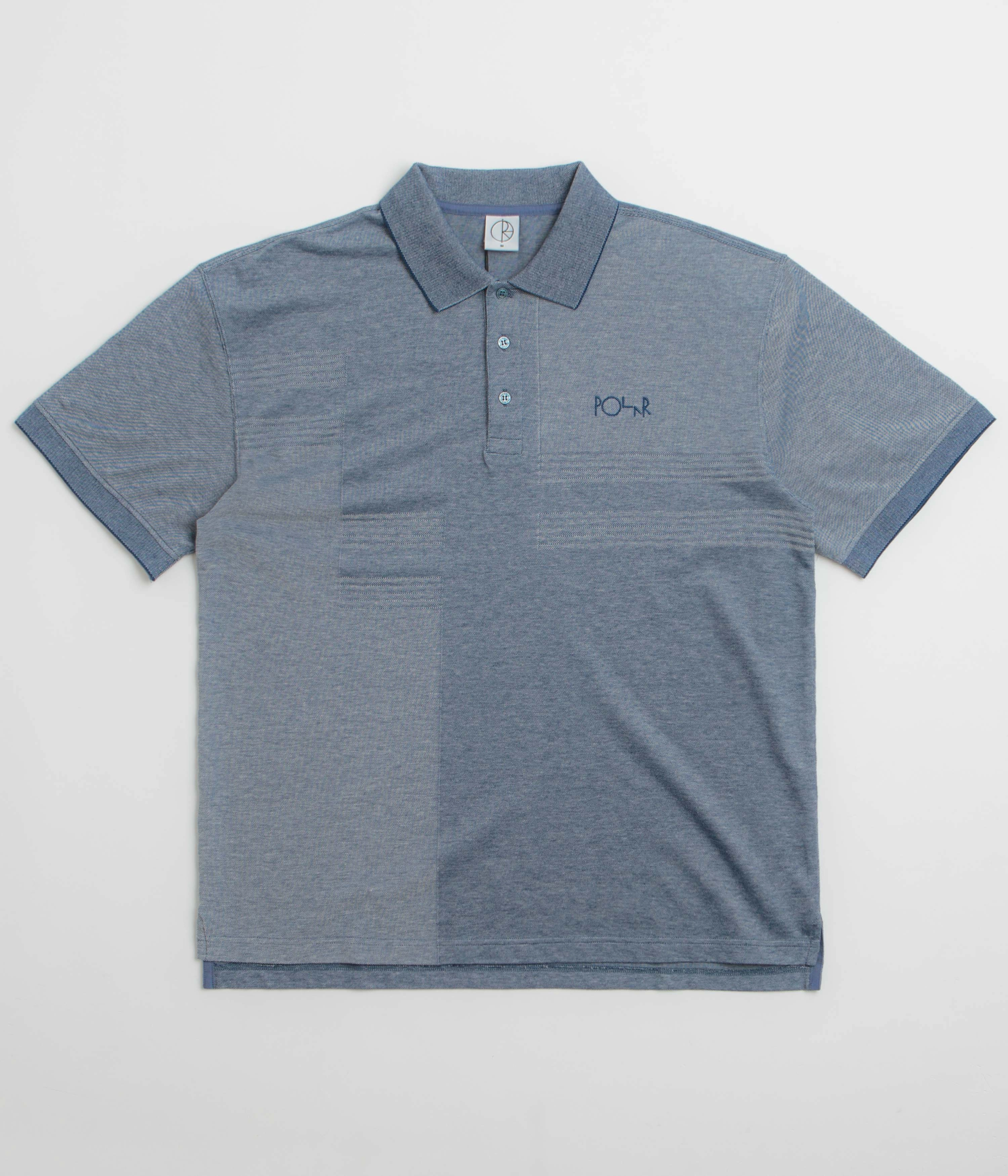 Spring Break Polar Pique Surf Polo Shirt - Heather Blue