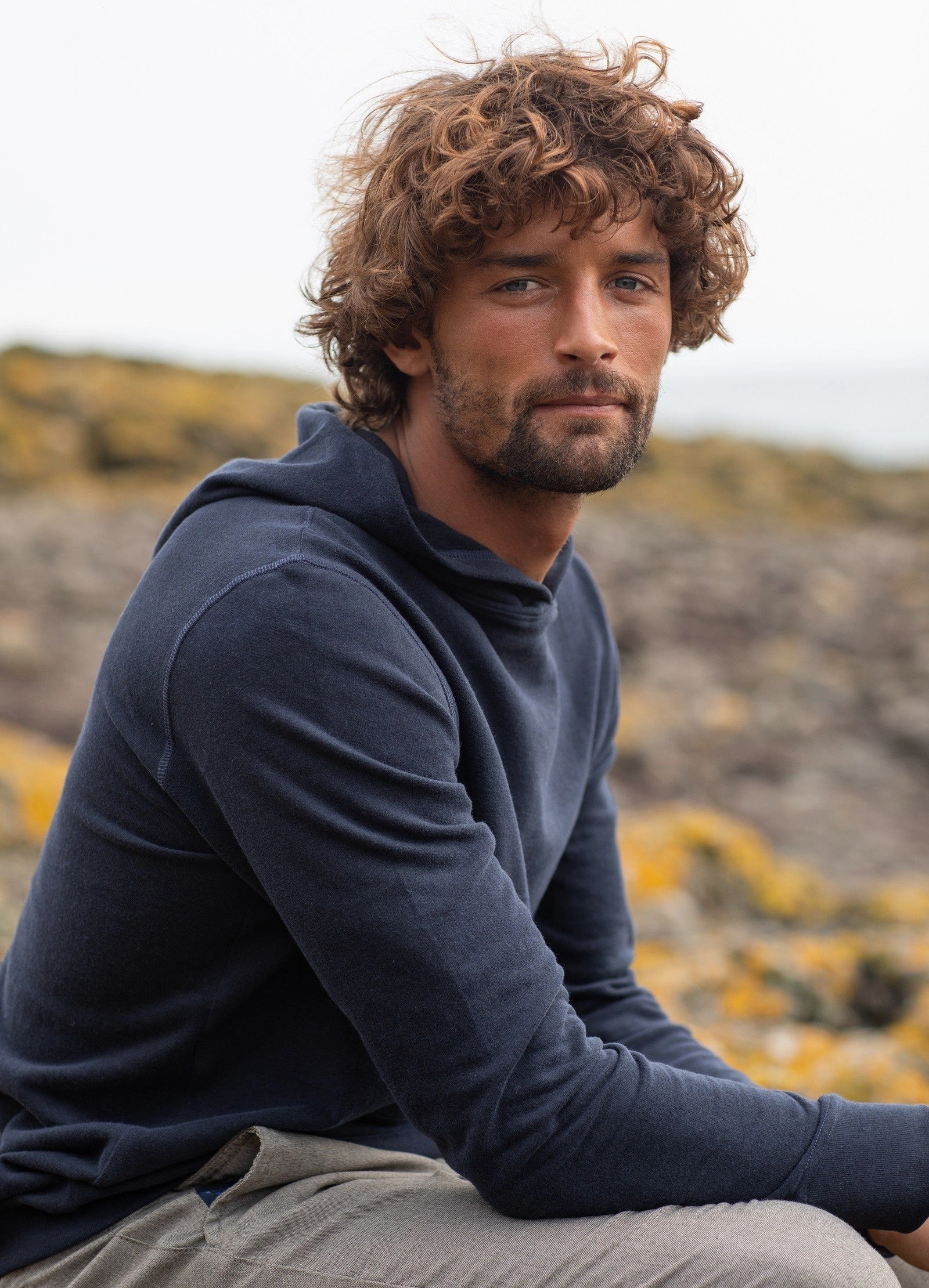 Feminine Style Rib Knit Hem Corcovado Organic Hoodie | HEATHER