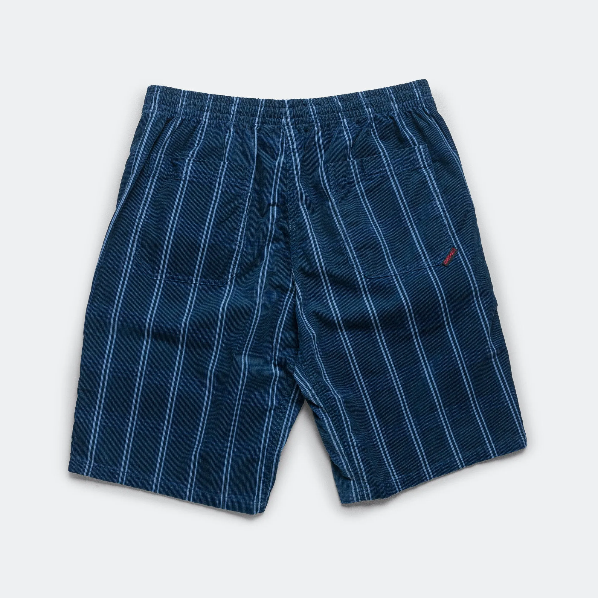 Abrasion Resistant Material Corduroy Swell Short - Navy Check