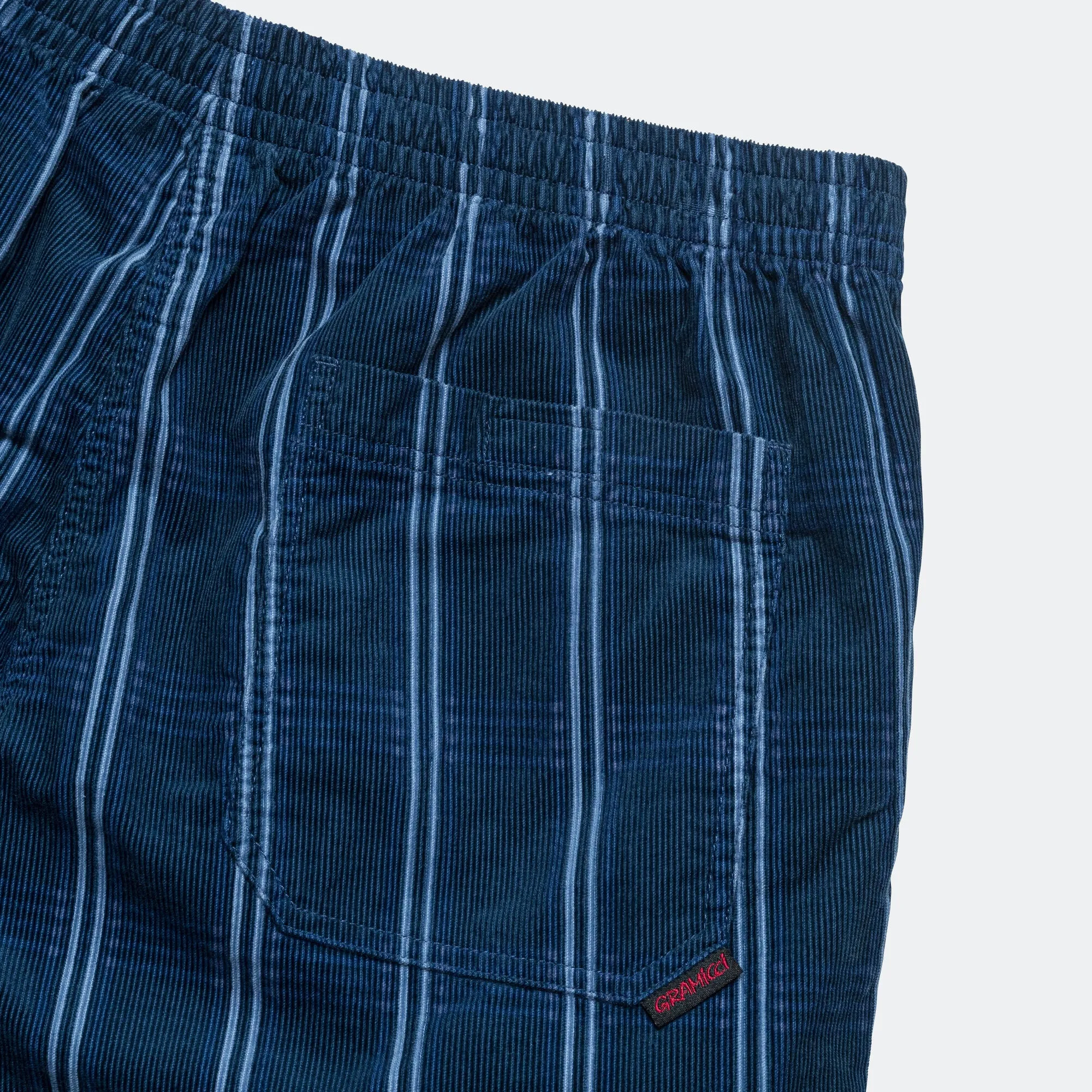 Corduroy Swell Short - Navy Check beach goers Unique Piece