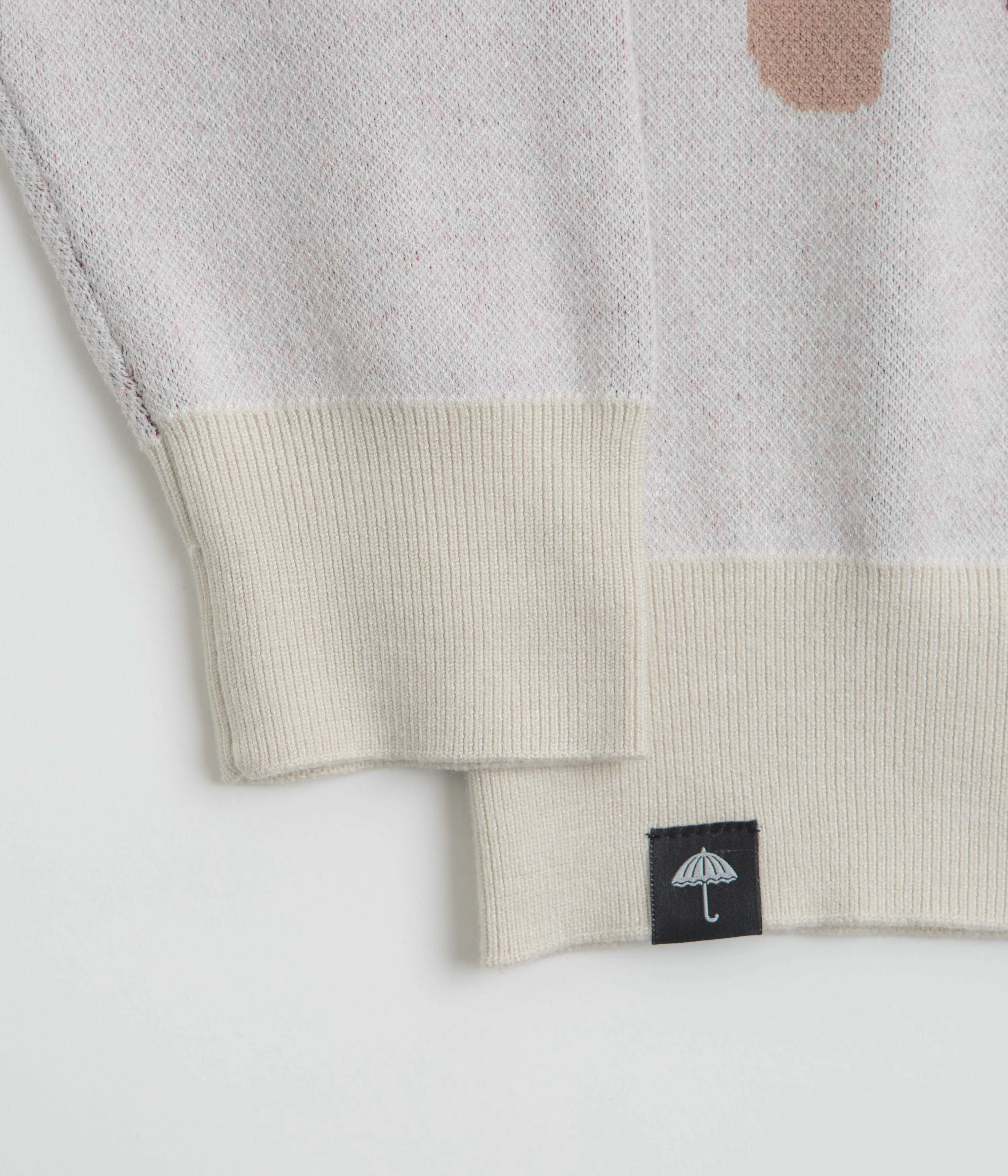 Helas Spirit Knit Crewneck Sweatshirt - Off White Casual Vibes