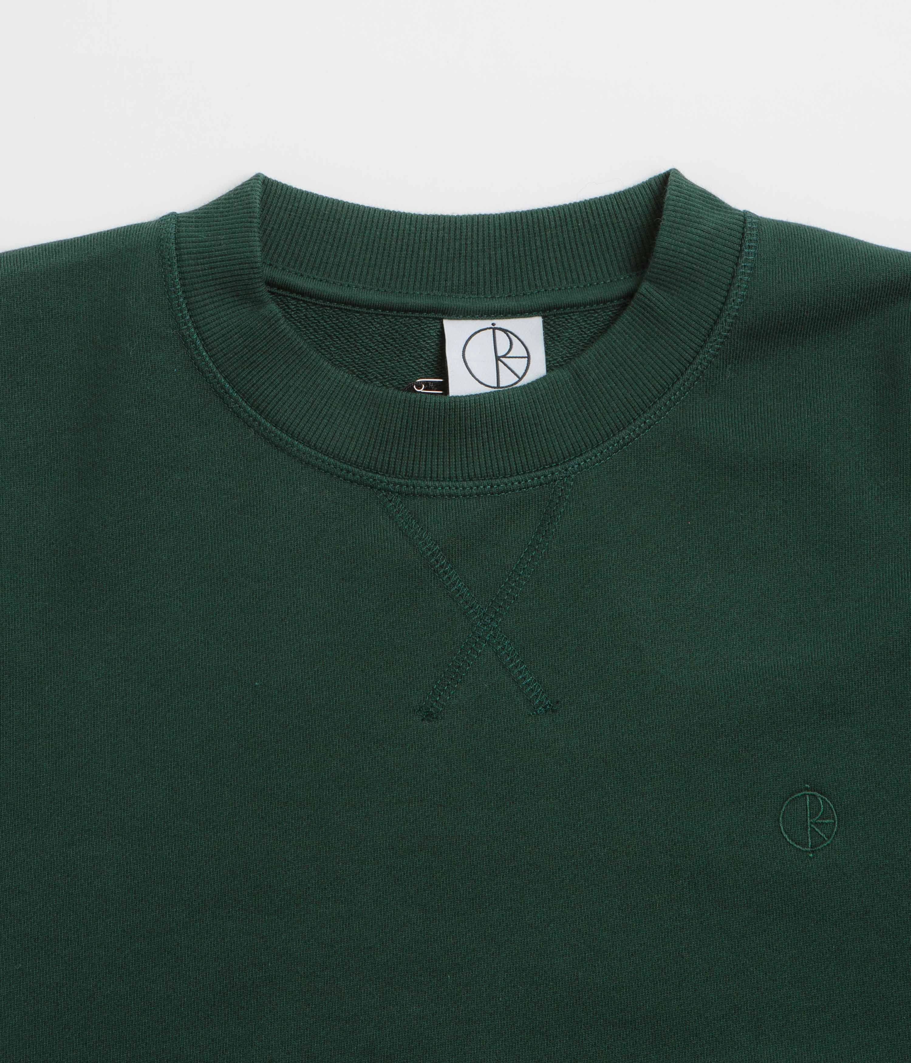 Polar Frank Crewneck Sweatshirt - Dark Green ironable Dark Shade