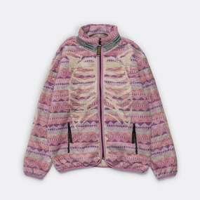 ASHLAND Stripe & BONE Fleece ZIP Blouson - Pink Fitted Shape