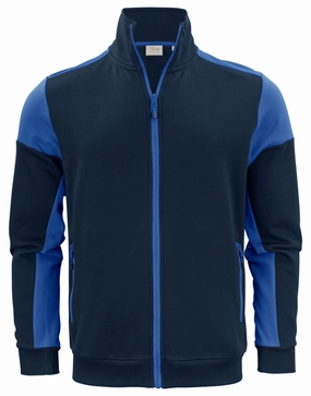 Two Tone Full Zip Sweatshirt | NAVY/COBALT product home friendliness Casual Basics