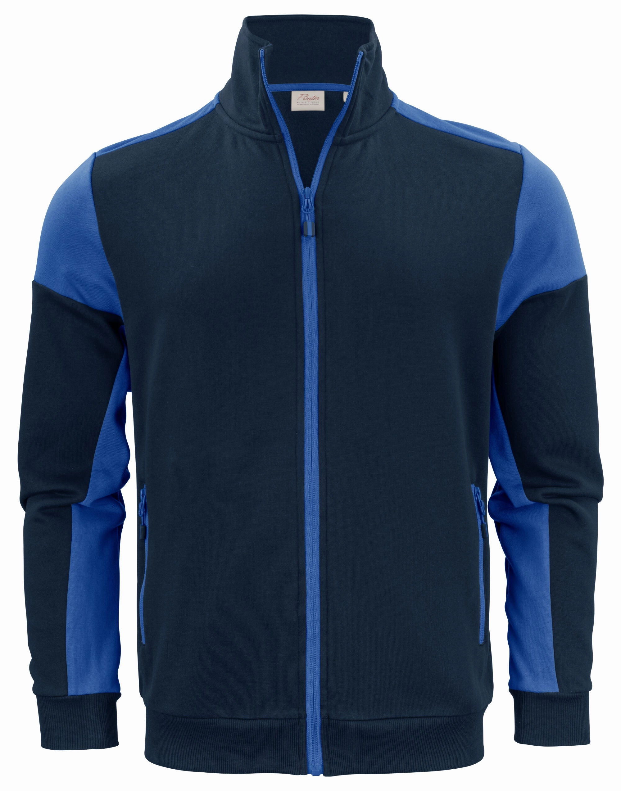 Two Tone Full Zip Sweatshirt | NAVY/COBALT product home friendliness Casual Basics