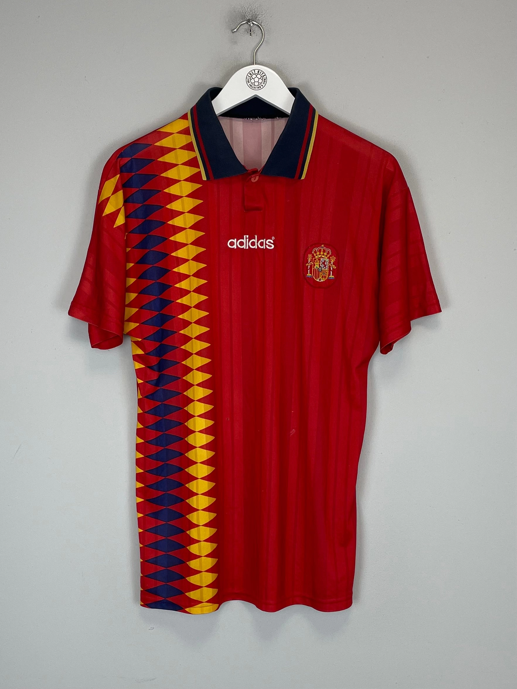 1994/96 SPAIN HOME SHIRT (M) ADIDAS Quick Pull