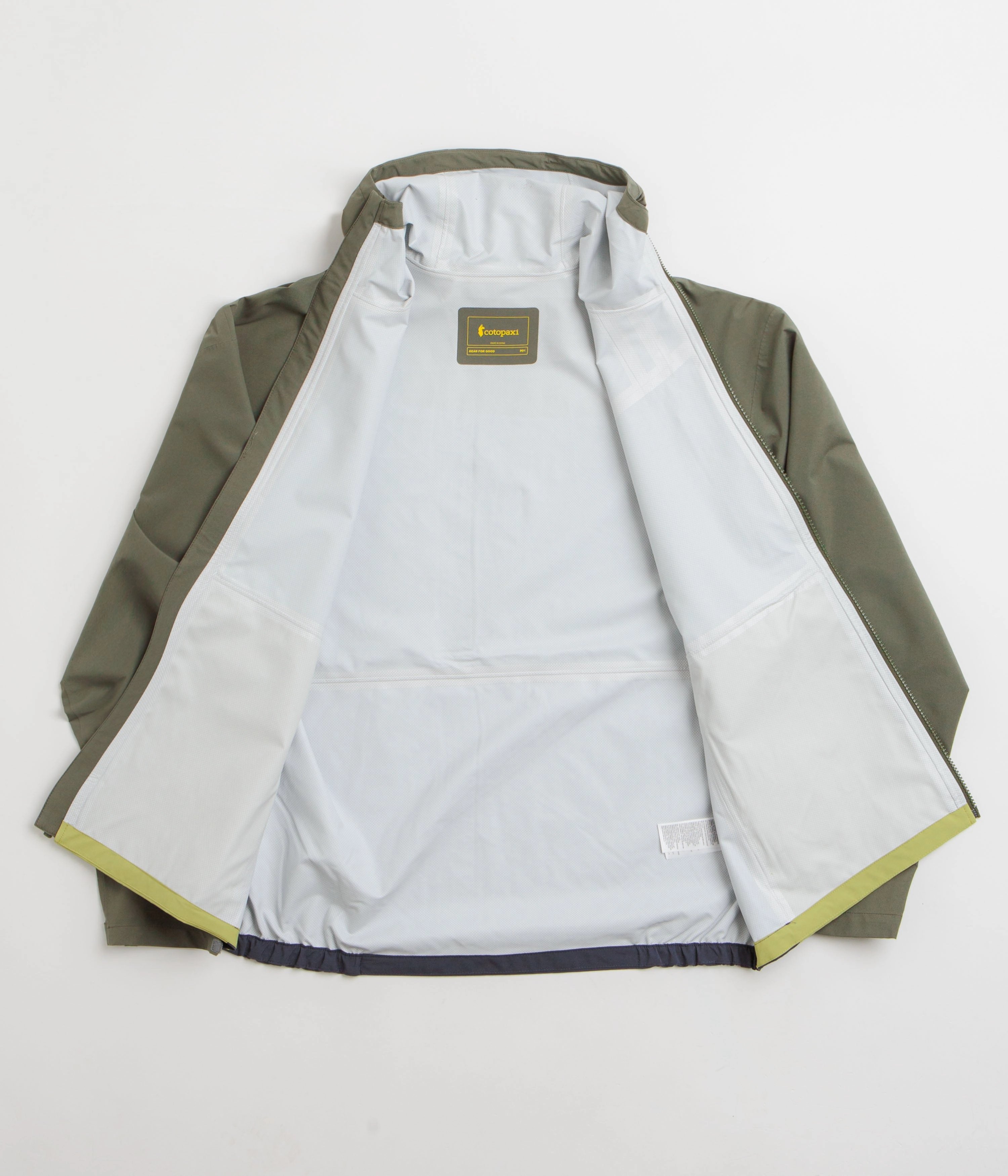 Cotopaxi Cielo Rain Jacket - Fatigue / Lemongrass Warm Core