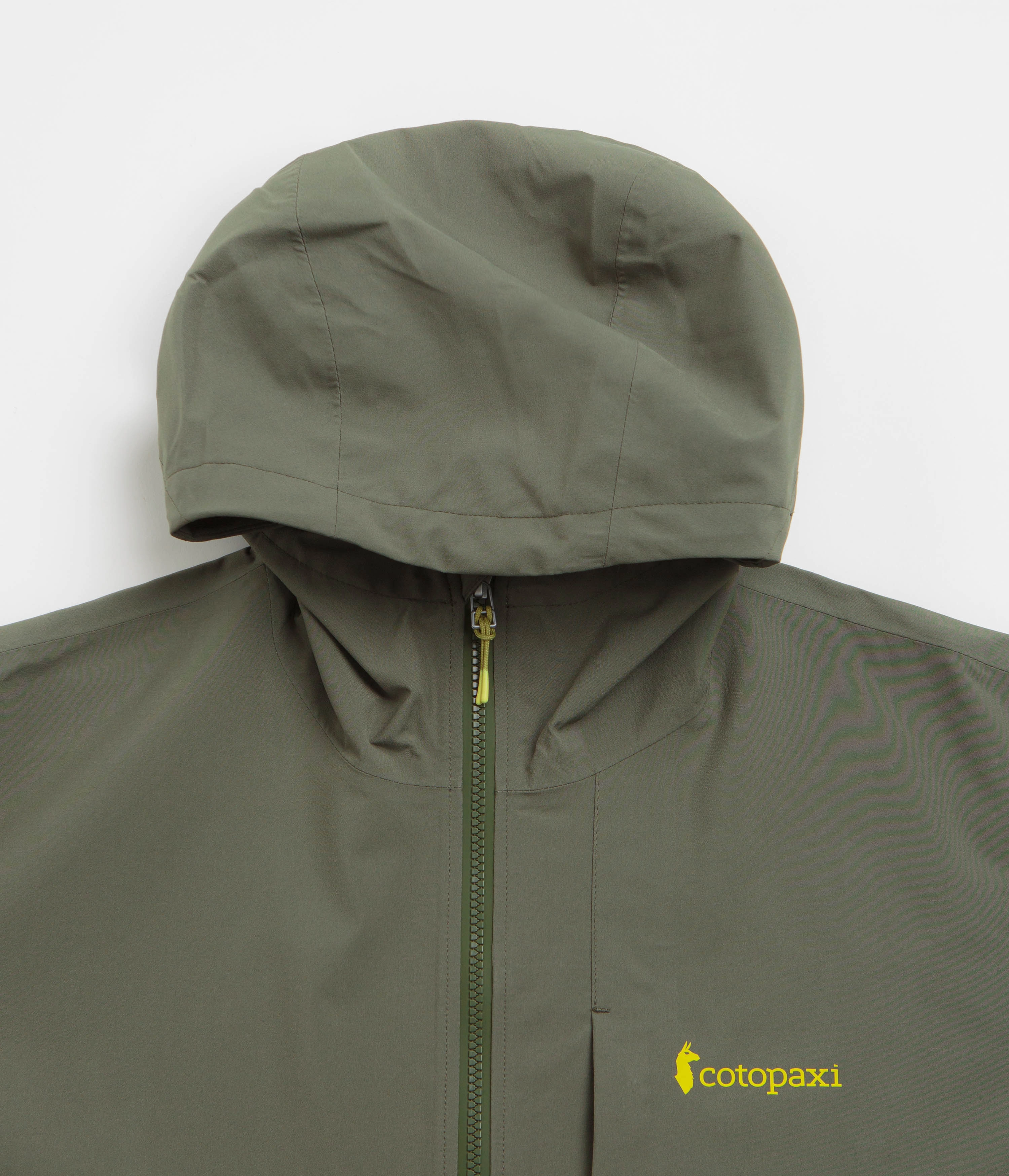 Ergonomic Shoulder Panels Adaptive Fit Cotopaxi Cielo Rain Jacket - Fatigue / Lemongrass
