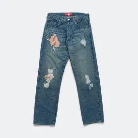 Light Washed Cotton Selvedge Denim Pants x Levi's - Indigo