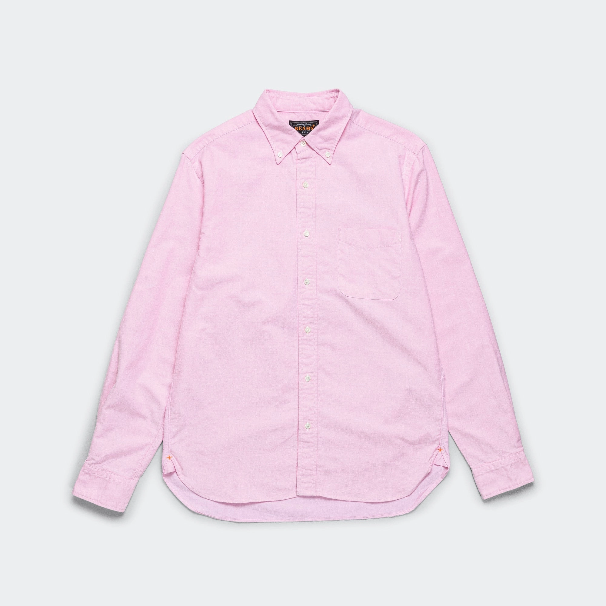 B.D. Oxford Shirt - Pink Raw edge