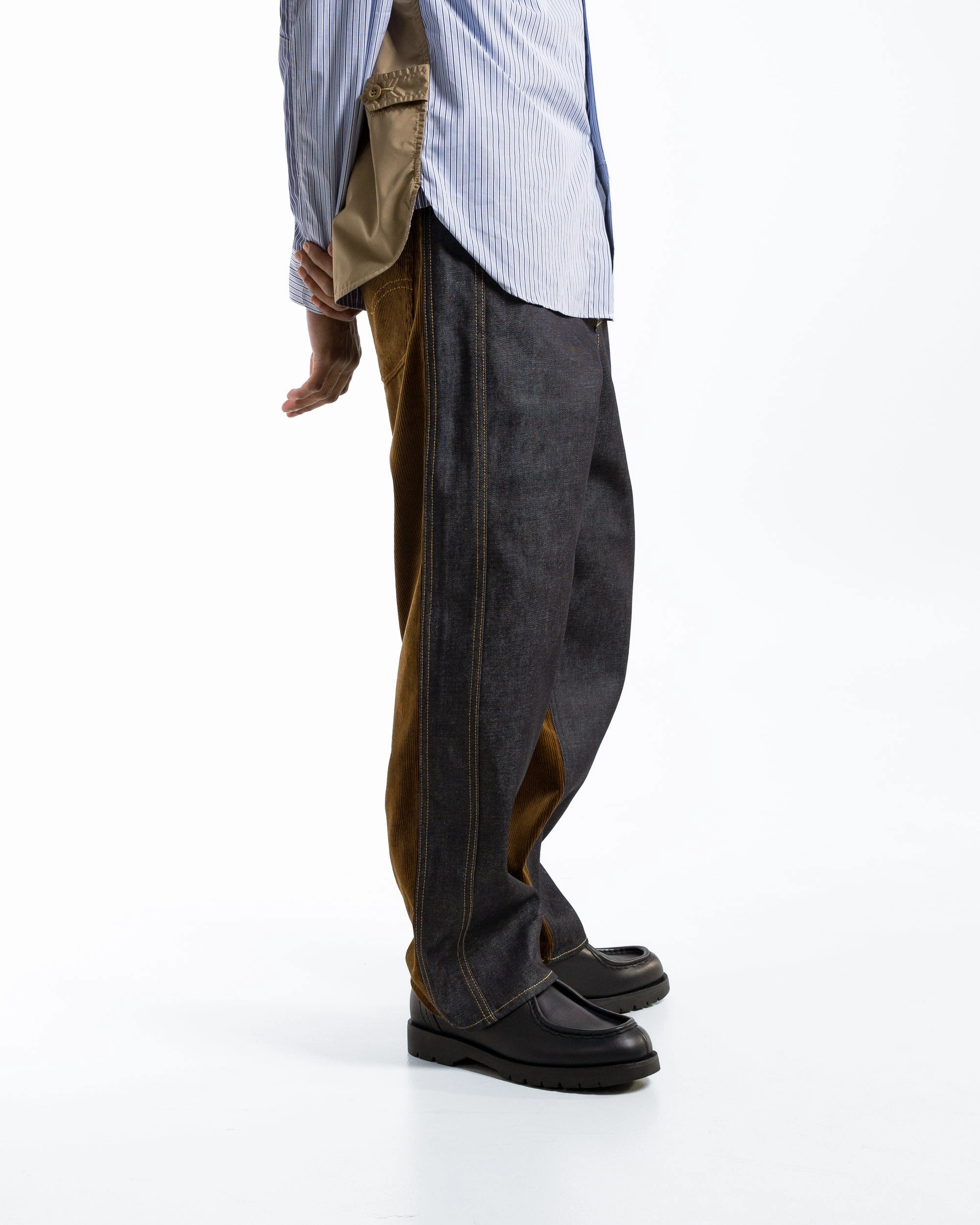 Anti Pilling Finish Cotton Denim Corduroy Pants x Levis - Indigo/Brown