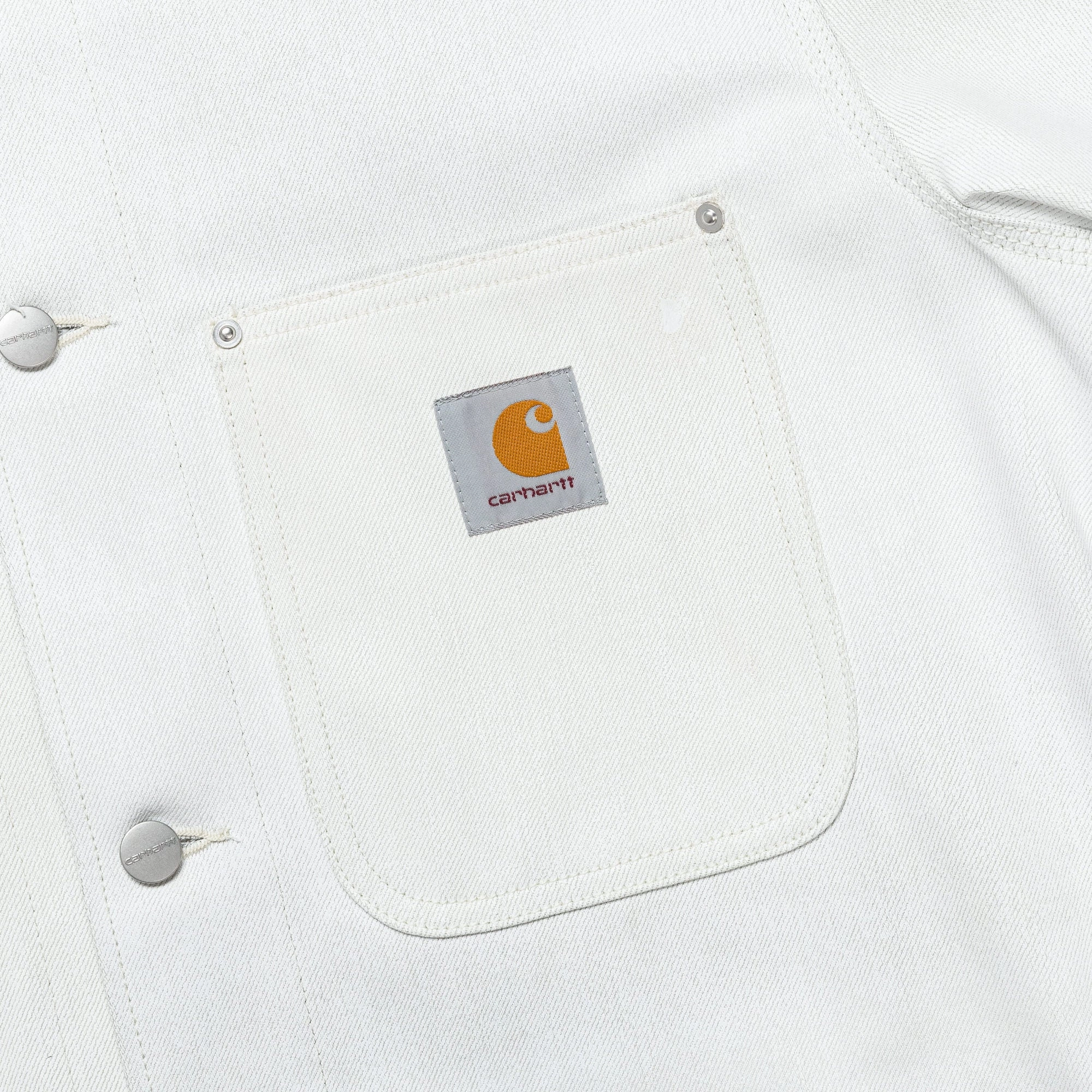 Non Irritating Tags 360?? Visibility Cotton Denim Foil Print Jacket x Carhartt - Off White/Grey