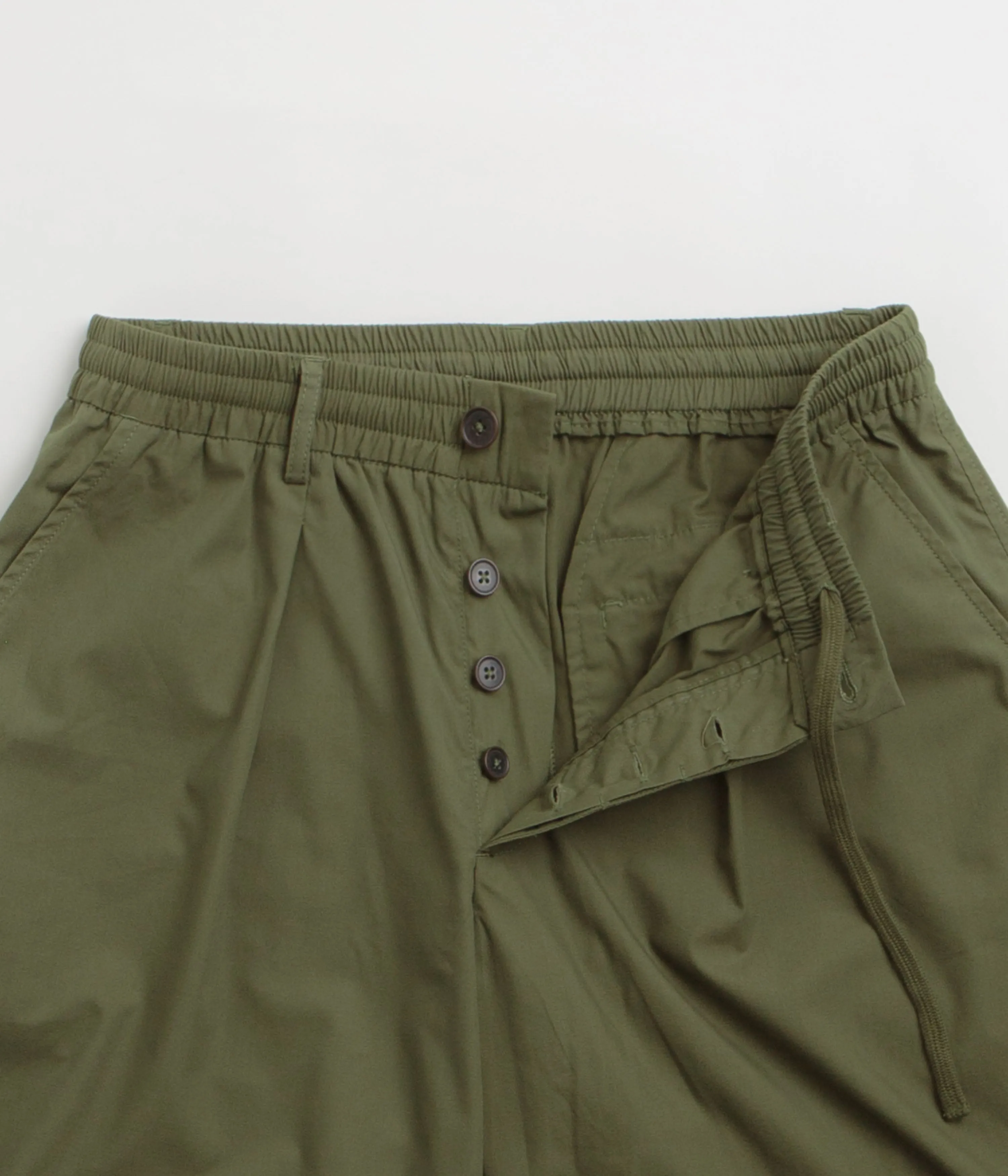 personalized option home renovation Universal Works Pleated Track Shorts - Olive