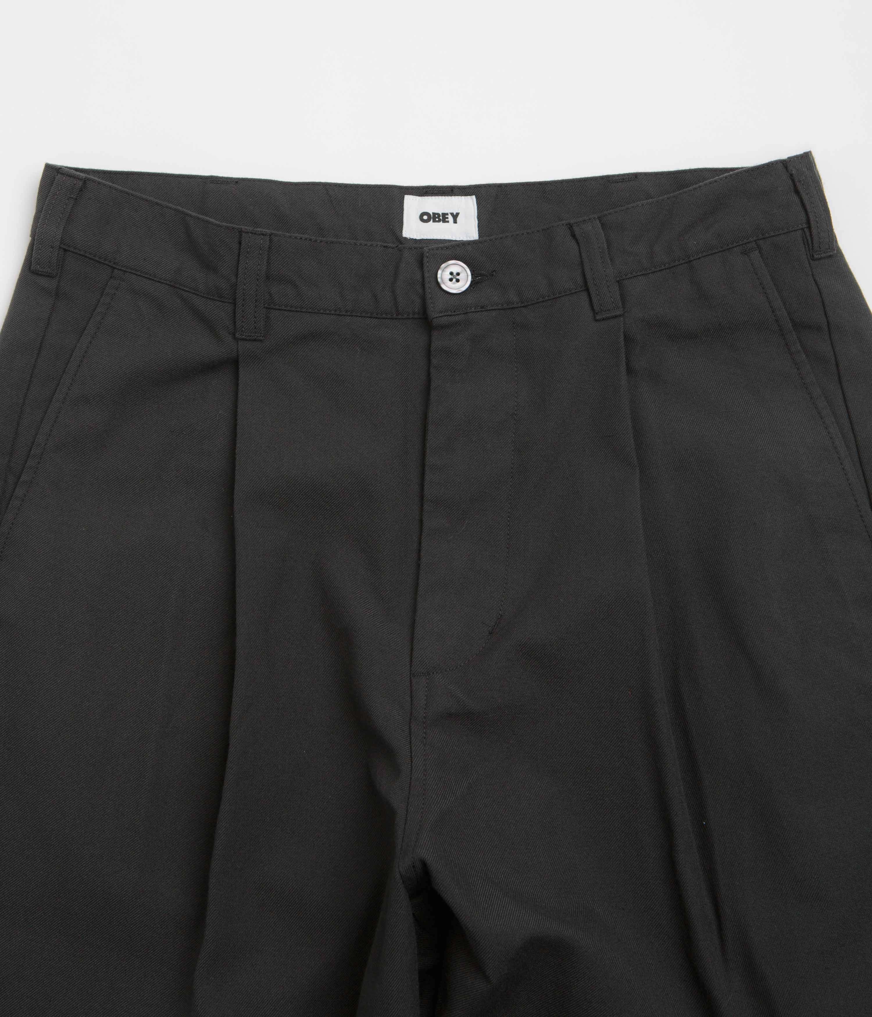 Obey Oliver Pleated Pants - Pirate Black High-waisted fit All-Purpose Wear