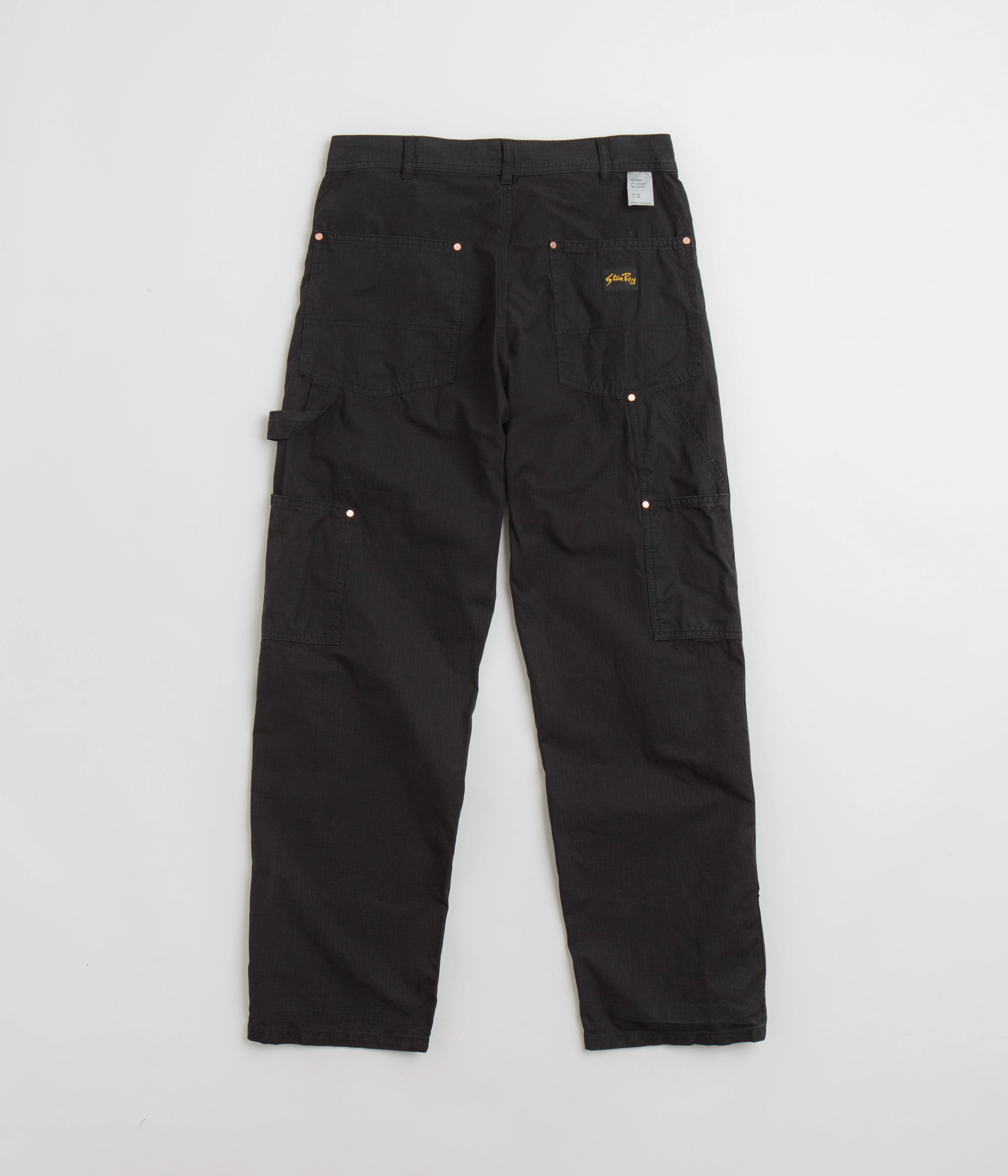 Low Bulk Stan Ray Double Knee Pants - Black Ripstop