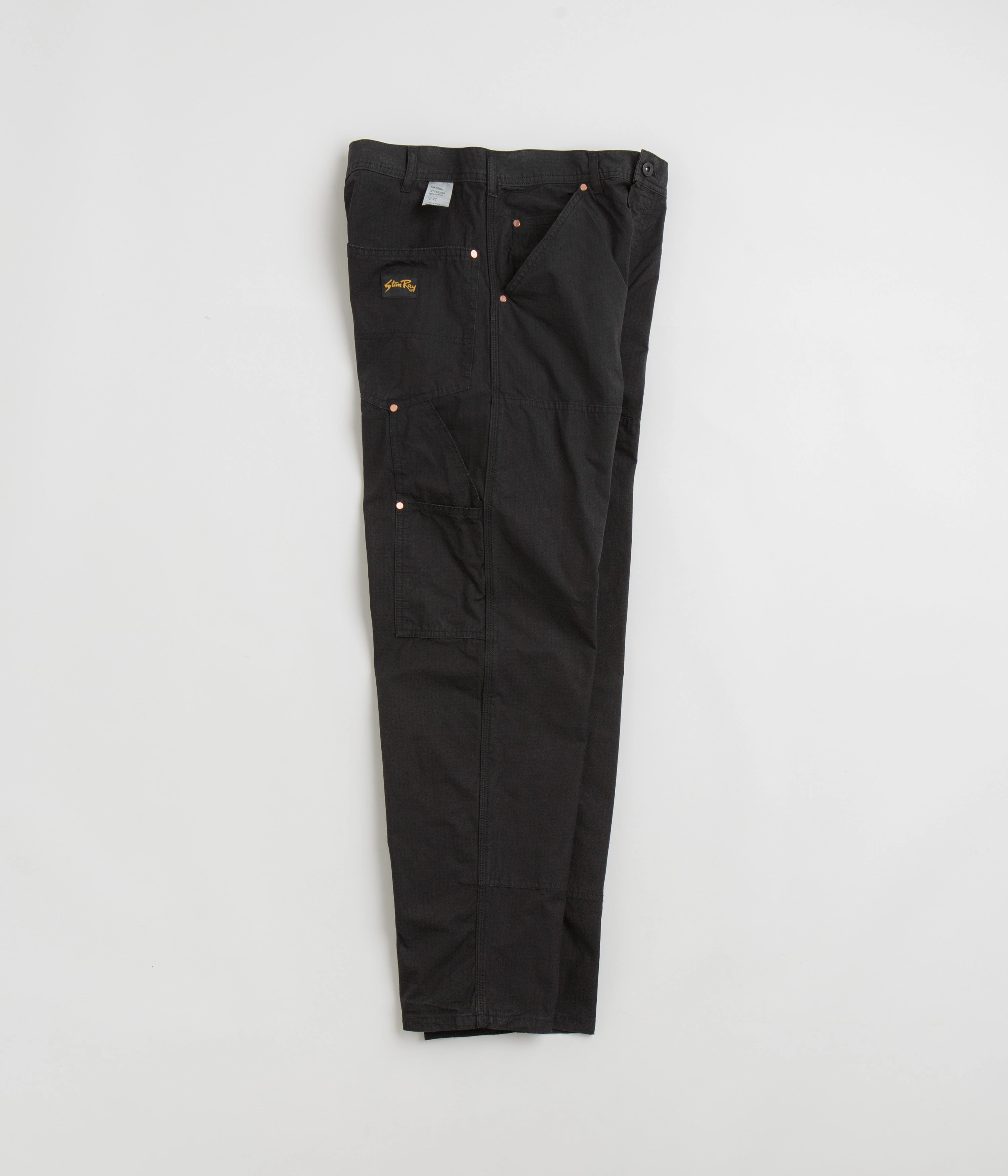 Stan Ray Double Knee Pants - Black Ripstop Stretchy Material Basic Style