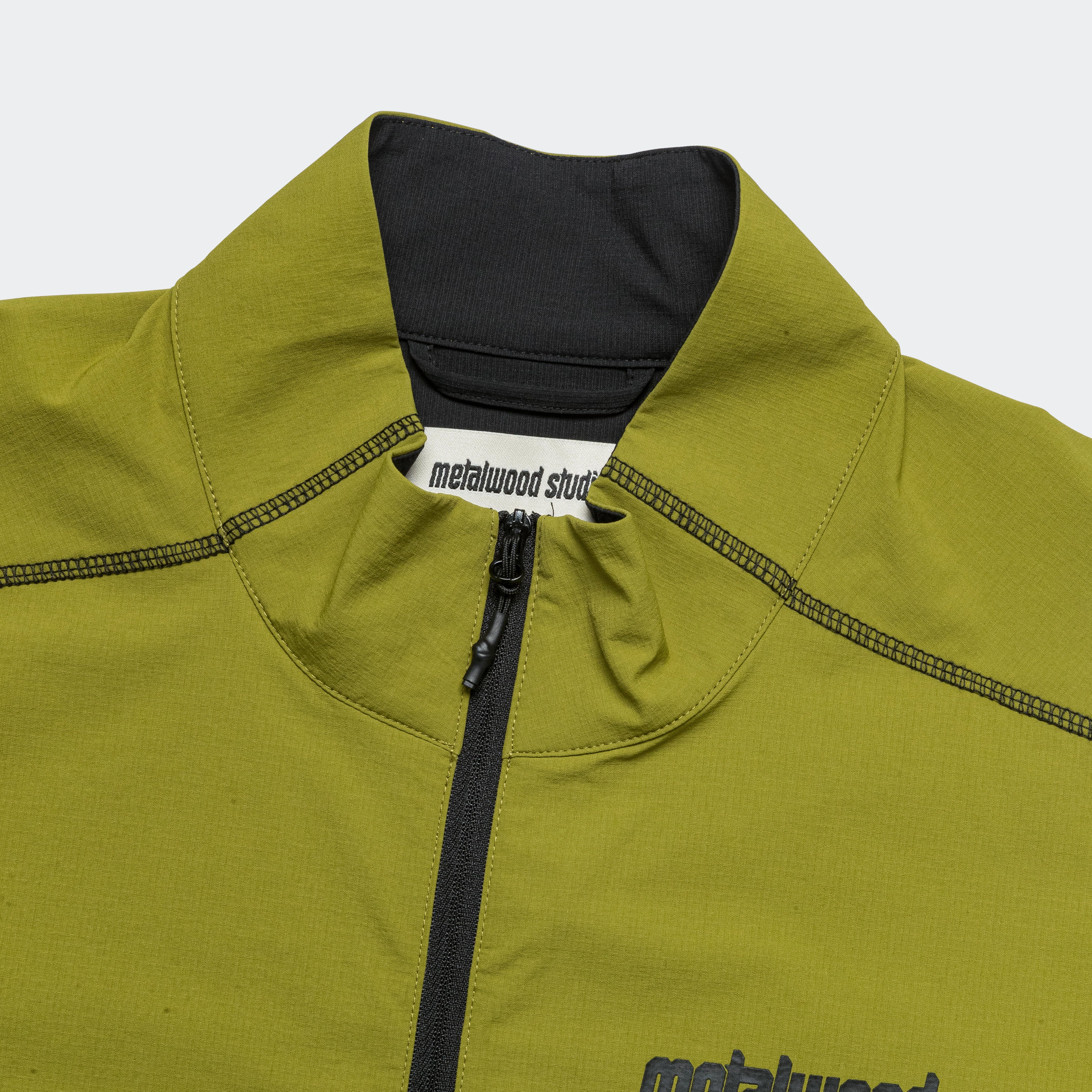 product duck cloth ruggedness Sporty Fit Tech 1/4 Zip Pullover Jacket - Split Pea Soup