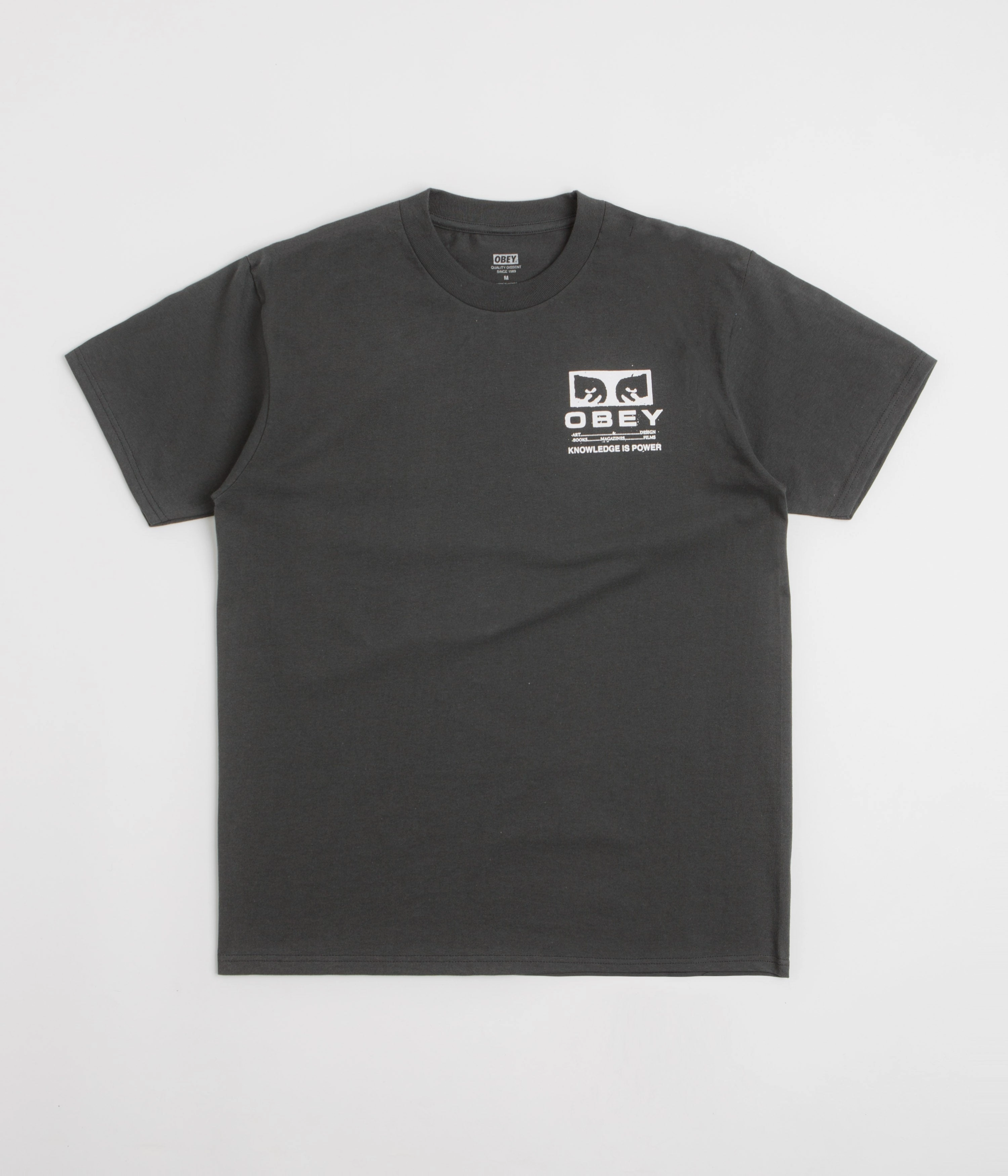 Obey Permission T-Shirt - Vintage Black Vintage Wash Effect Sporty and Stylish