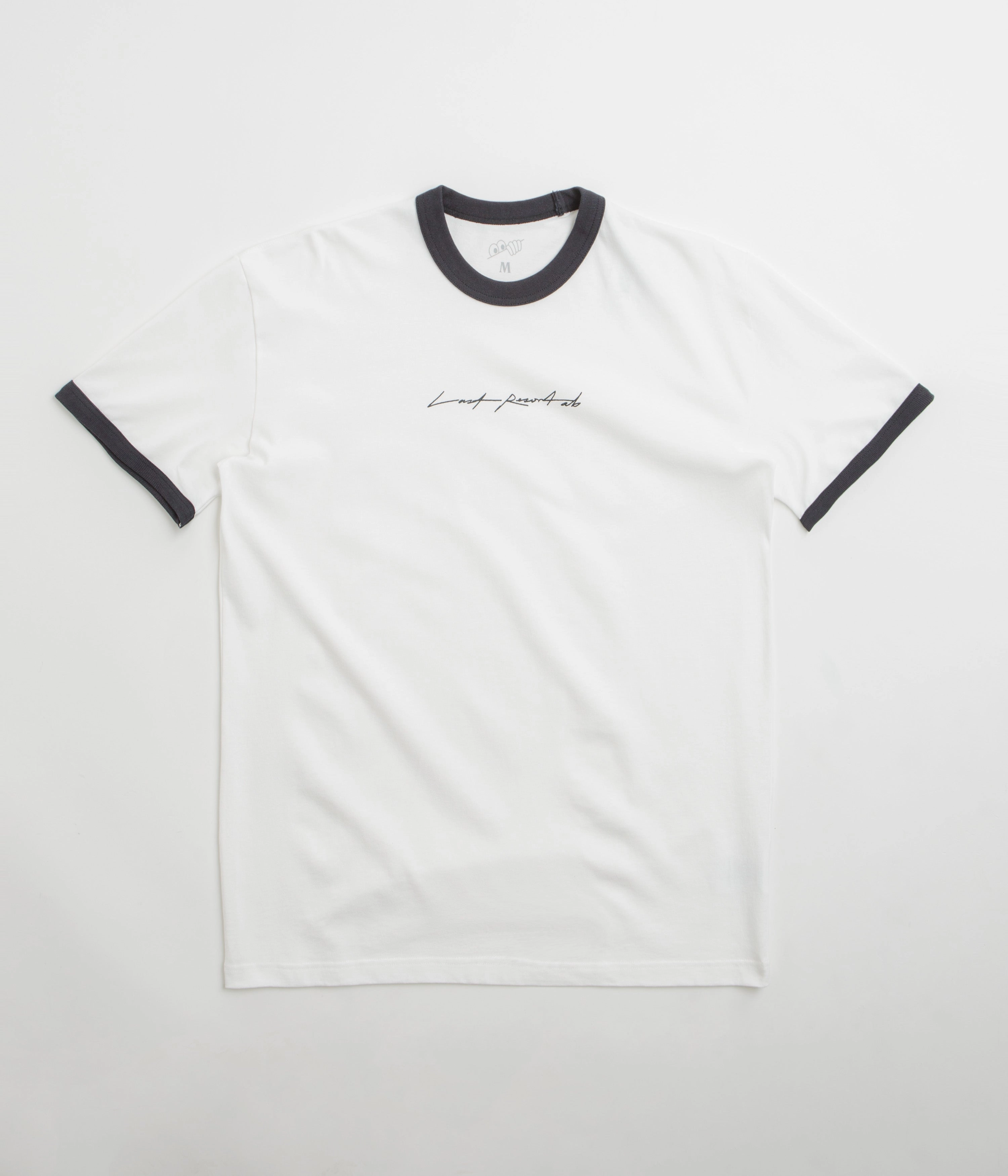 Leather combination Last Resort AB Signature Ringer T-Shirt - White / Black