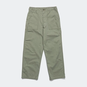 Herringbone Summer Fatigue Pants - Green Non Irritating Soft Texture