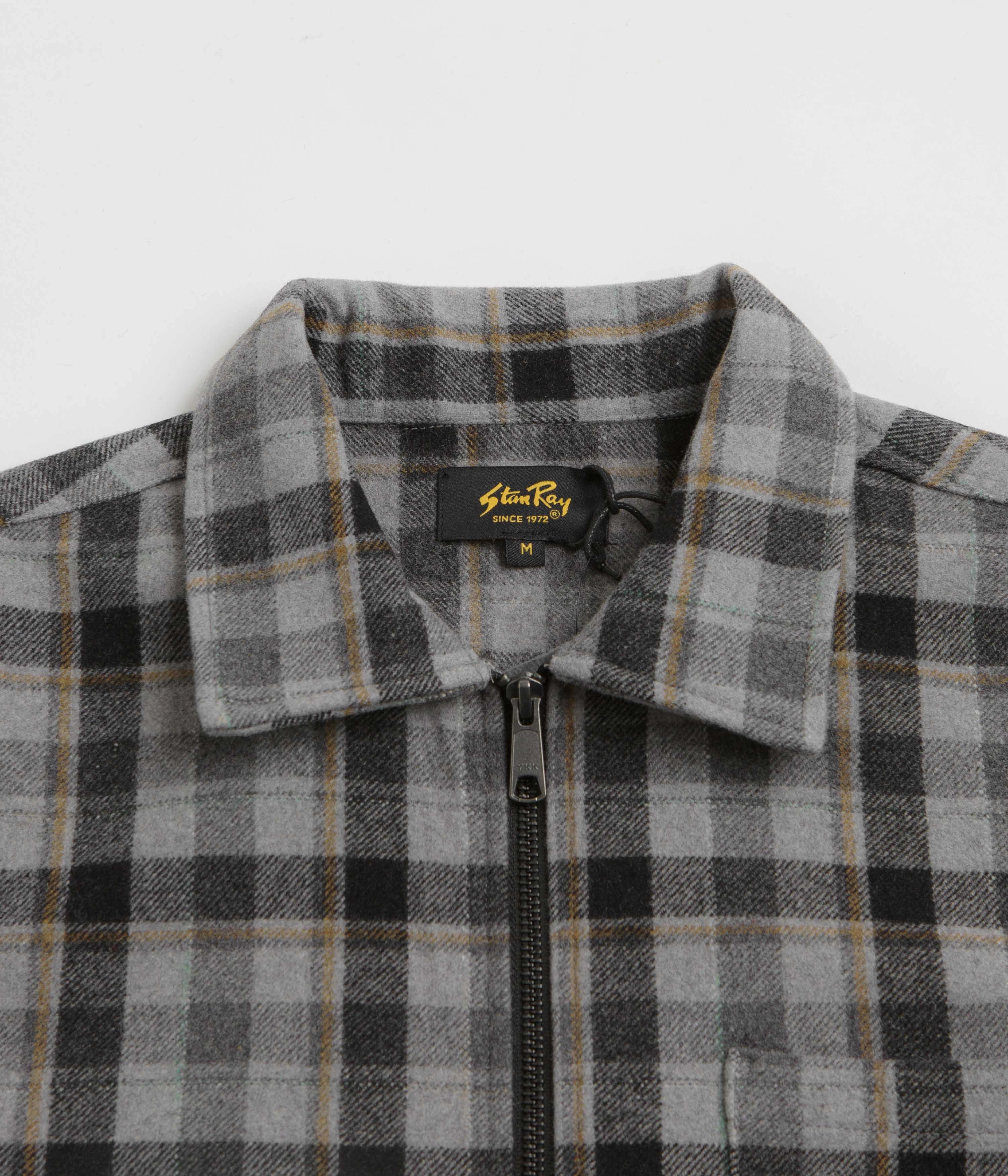 Outdoor Gear Lightweight Construction Stan Ray Zip Shirt - Charcoal Plaid