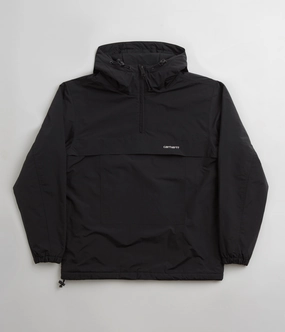 Carhartt Windbreaker Pullover Jacket - Black / White Core Layer Temperature Regulating