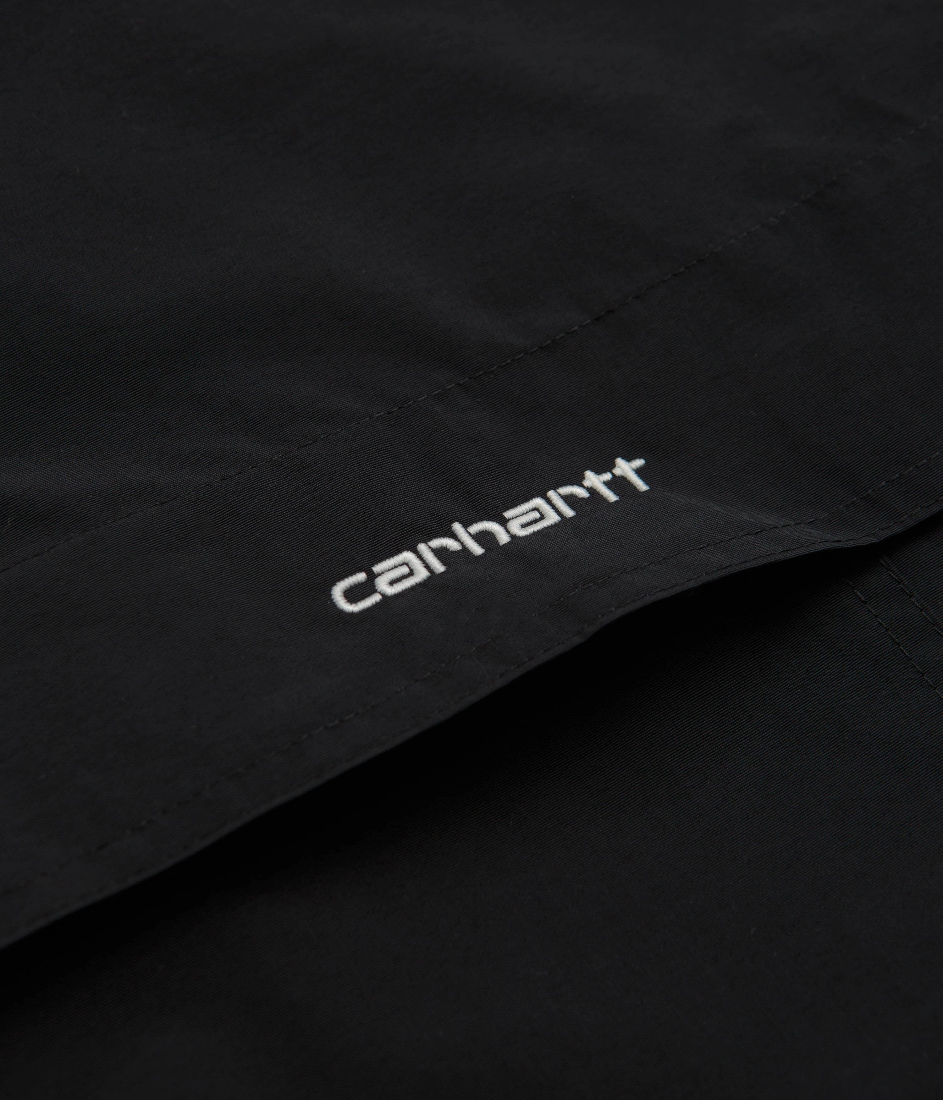 Carhartt Windbreaker Pullover Jacket - Black / White Soft Interior