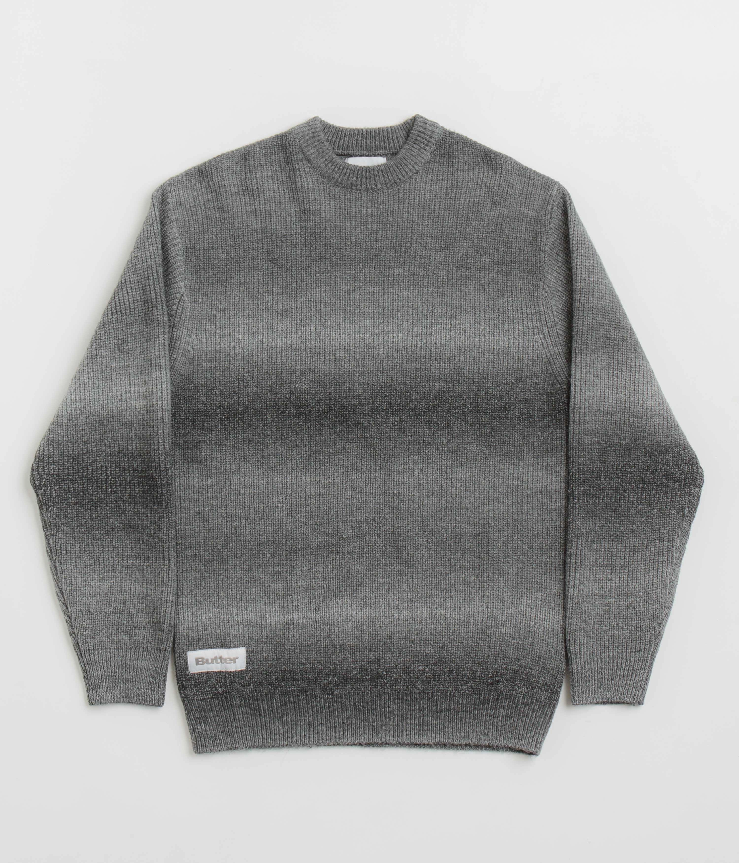 Butter Goods Beams Knit Sweatshirt - Charcoal Active Wear Daily Comfort