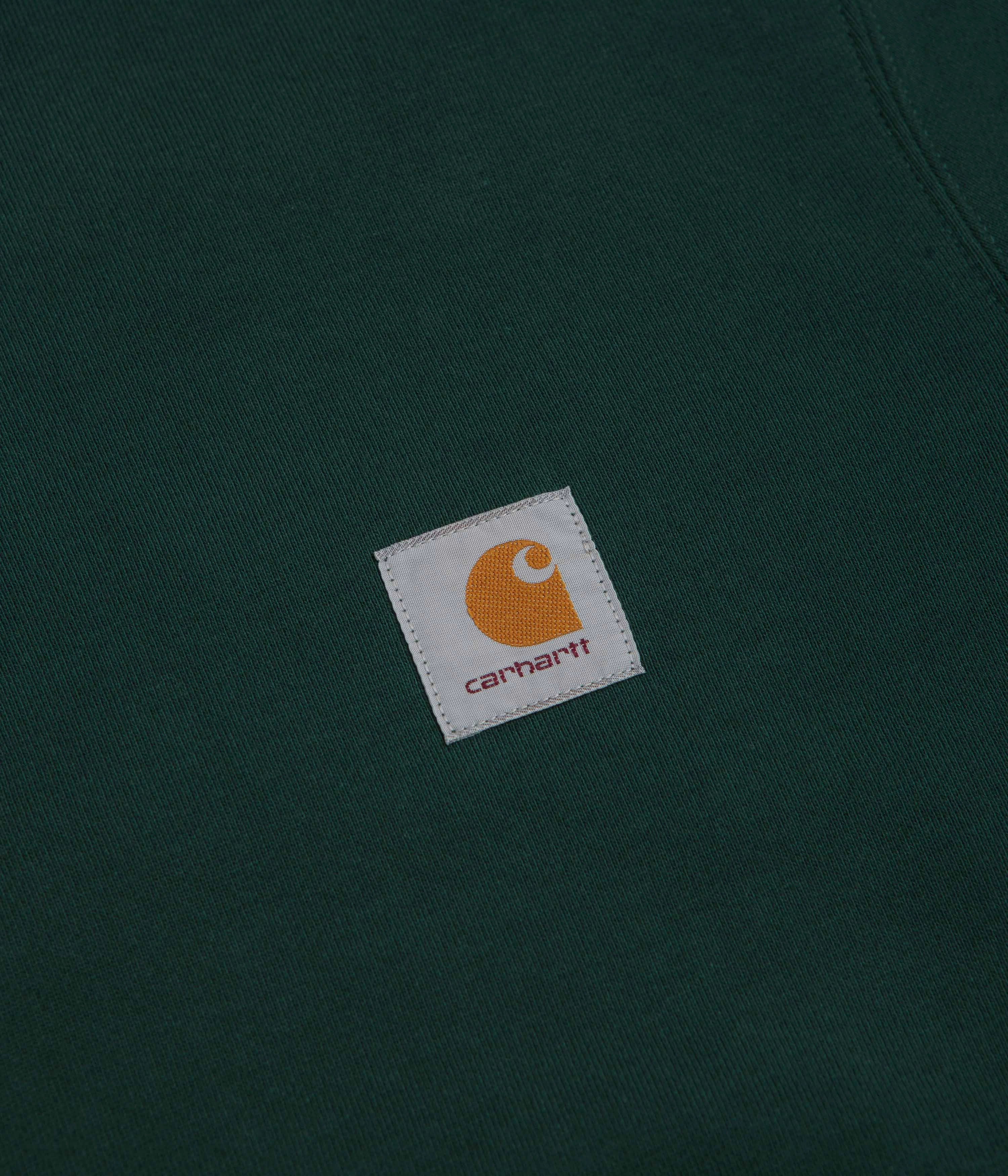 Carhartt Polo Sweatshirt - Dark Fir Vibrant Print Everyday Layer