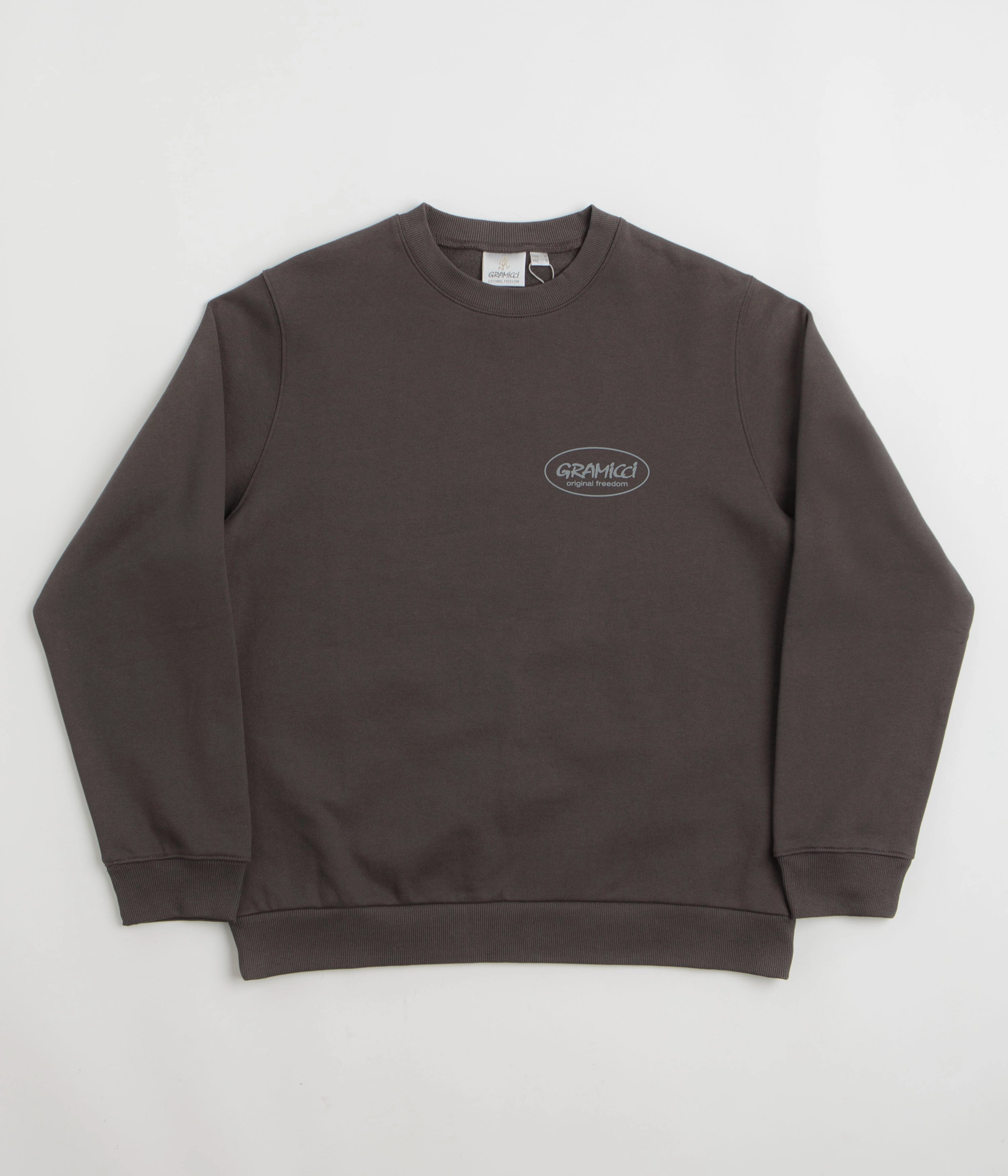 Cozy Wearable Gramicci Original Freedom Crewneck Sweatshirt - Deep Brown