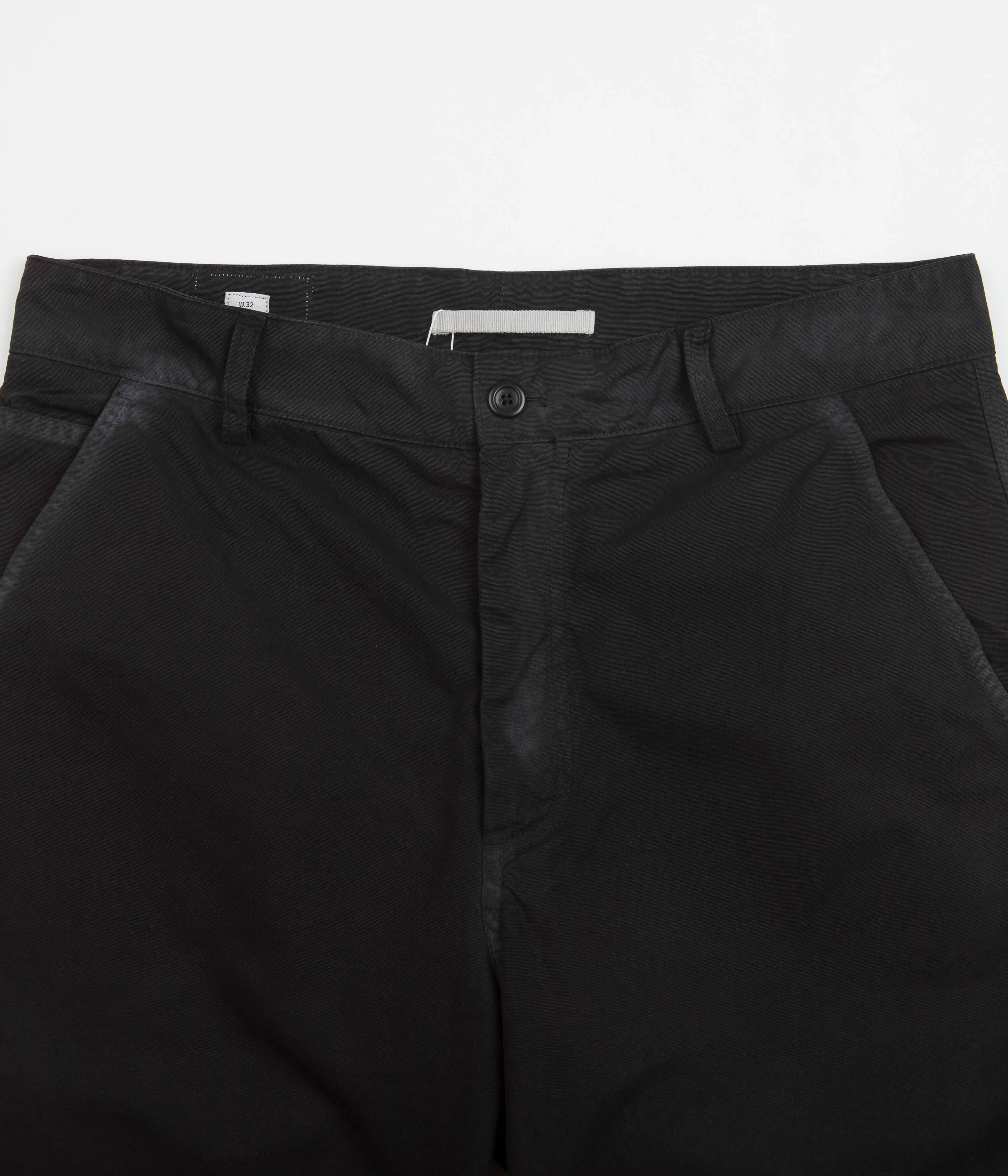 Street Inspired Comfy Style Norse Projects Lukas Tab Series Canvas Pants - Black