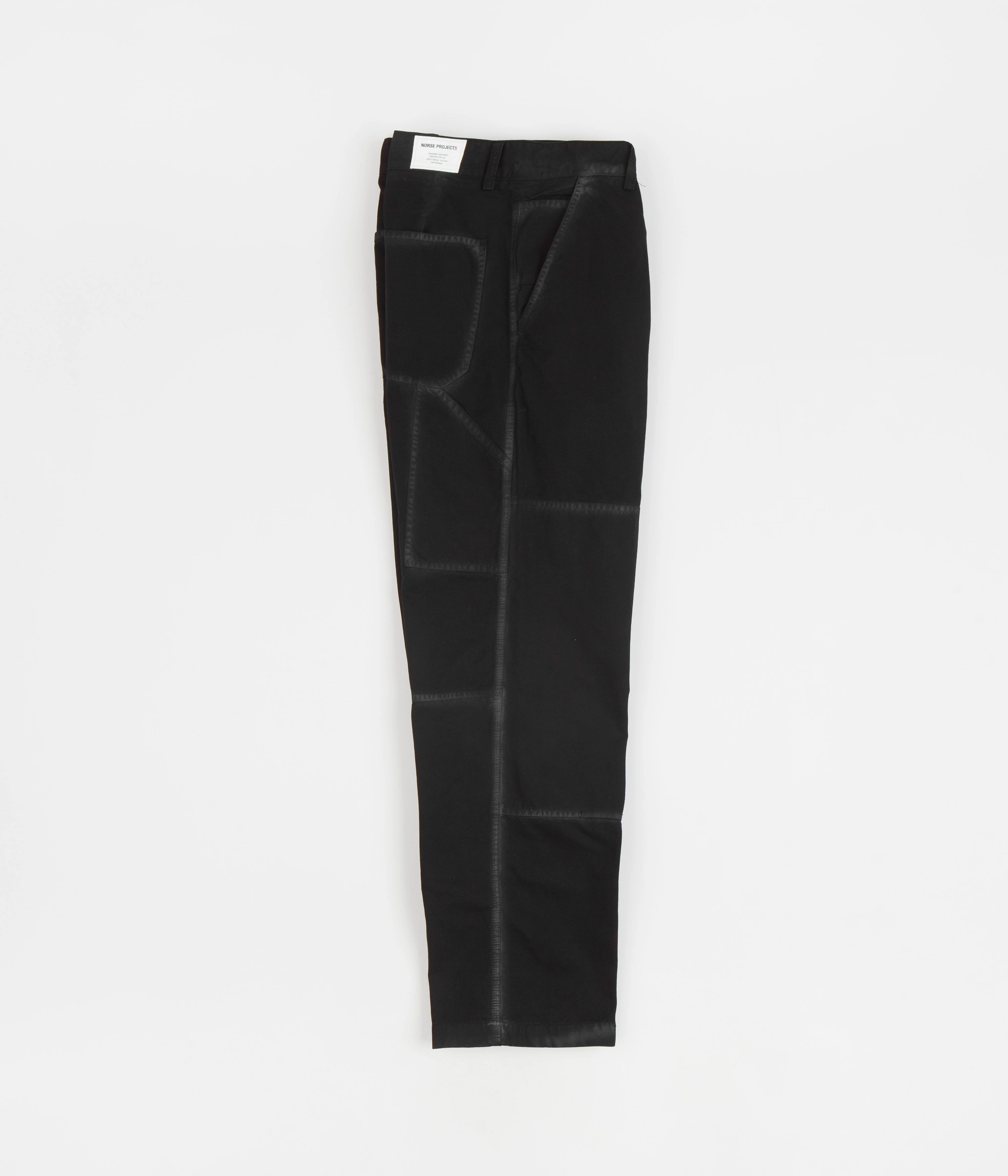 AntiSlipWaistband No Gap Waist Norse Projects Lukas Tab Series Canvas Pants - Black