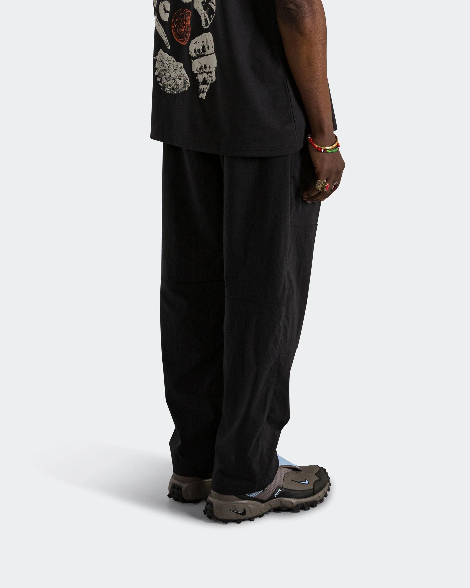 Flexible Fit Built-in shorts UV Hiking Pants - Black/Anthracite-Summit White