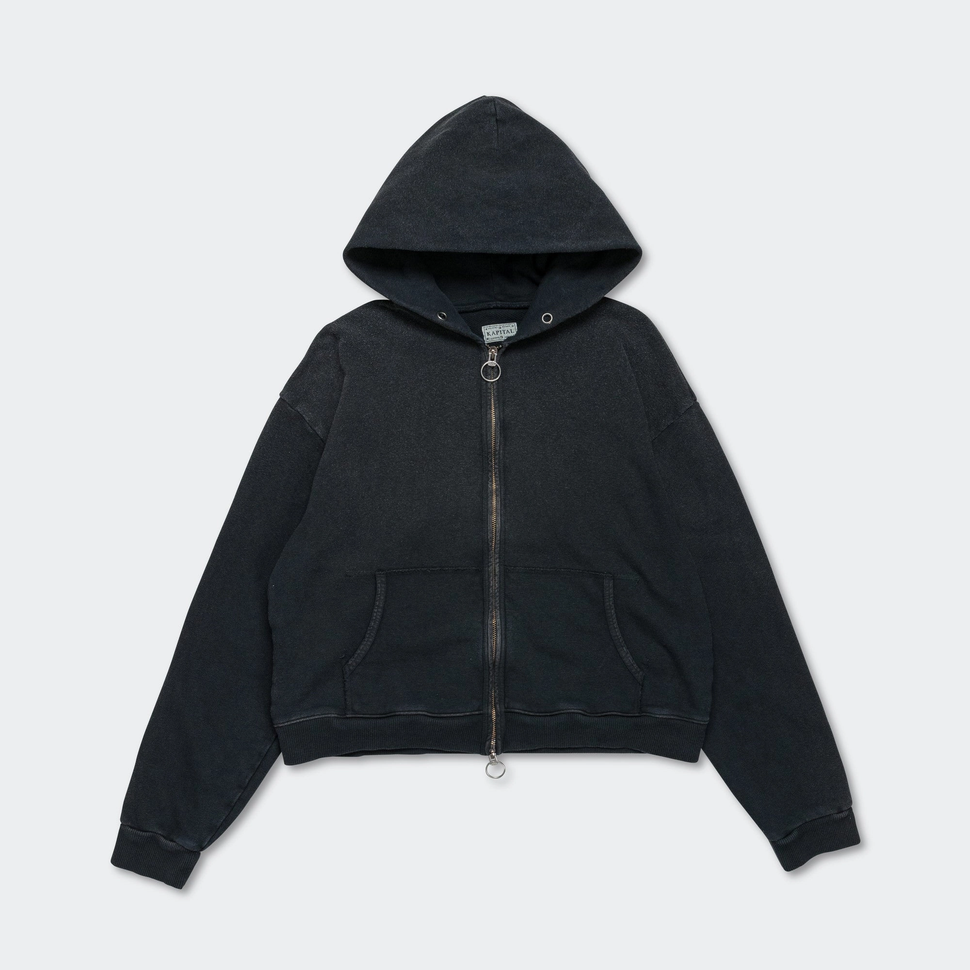 active top SWT Knit ZIP-UP GYM Parka - Black