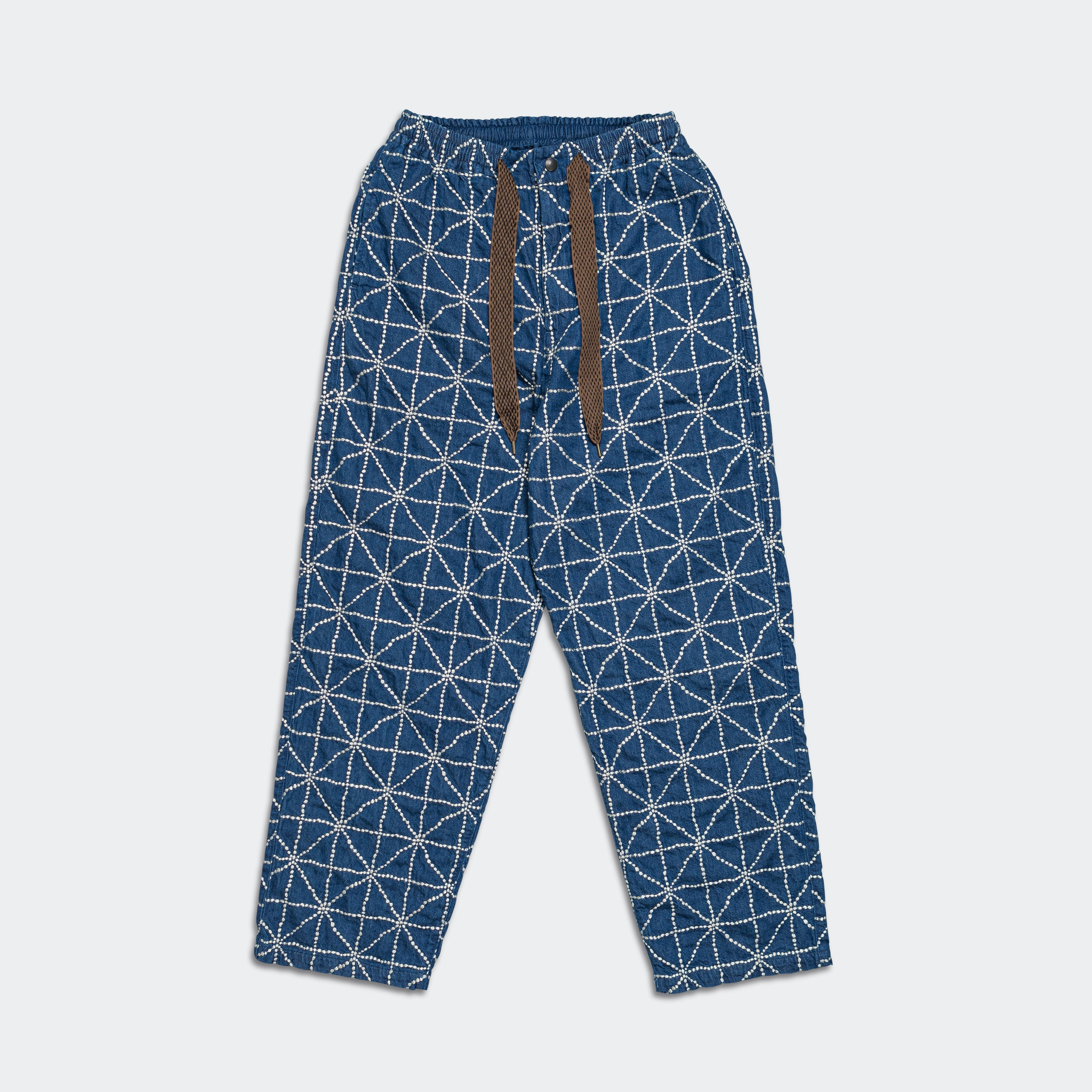 Timeless Design Sport Friendly 8oz Denim FOLK-DOJO Embroidery EASY Pants - Midtone