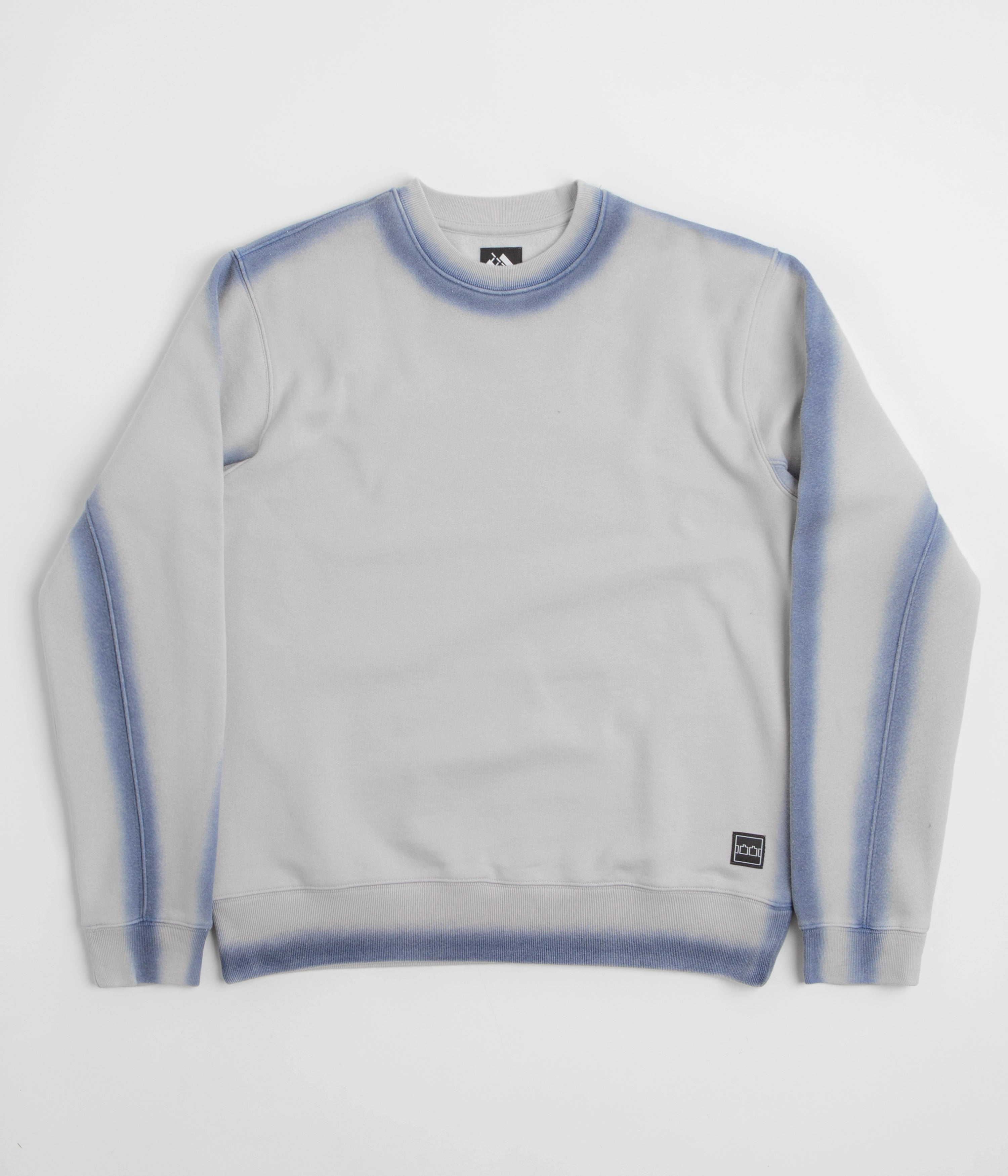 The Trilogy Tapes Overdyed Crewneck Sweatshirt - Grey / Blue Buttoned Trendy Outfit