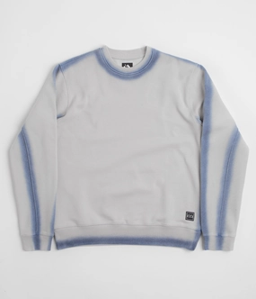 The Trilogy Tapes Overdyed Crewneck Sweatshirt - Grey / Blue Buttoned Trendy Outfit