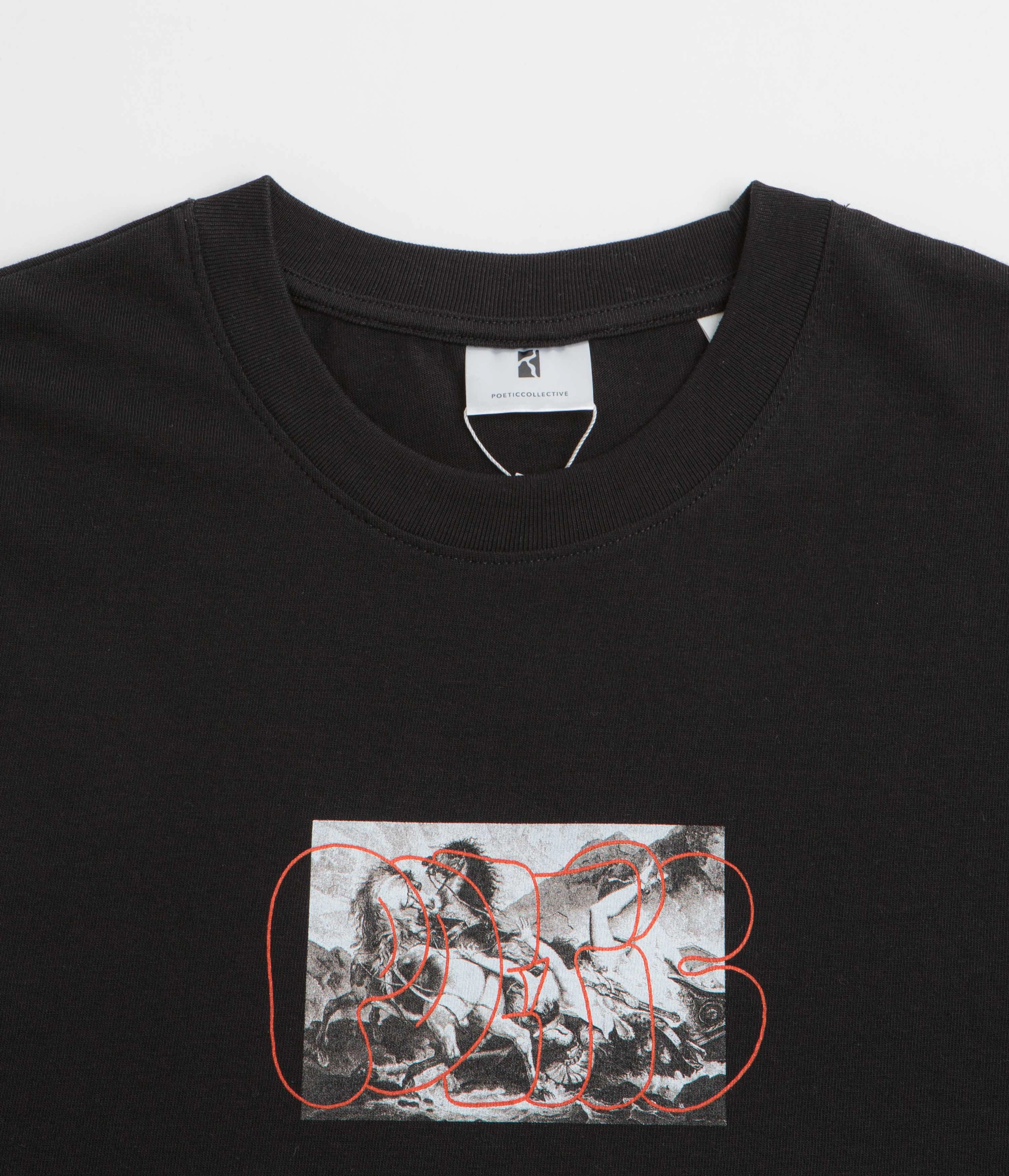 Comfortable All Day Wear Versatile and Comfortable Poetic Collective Horses T-Shirt - Black