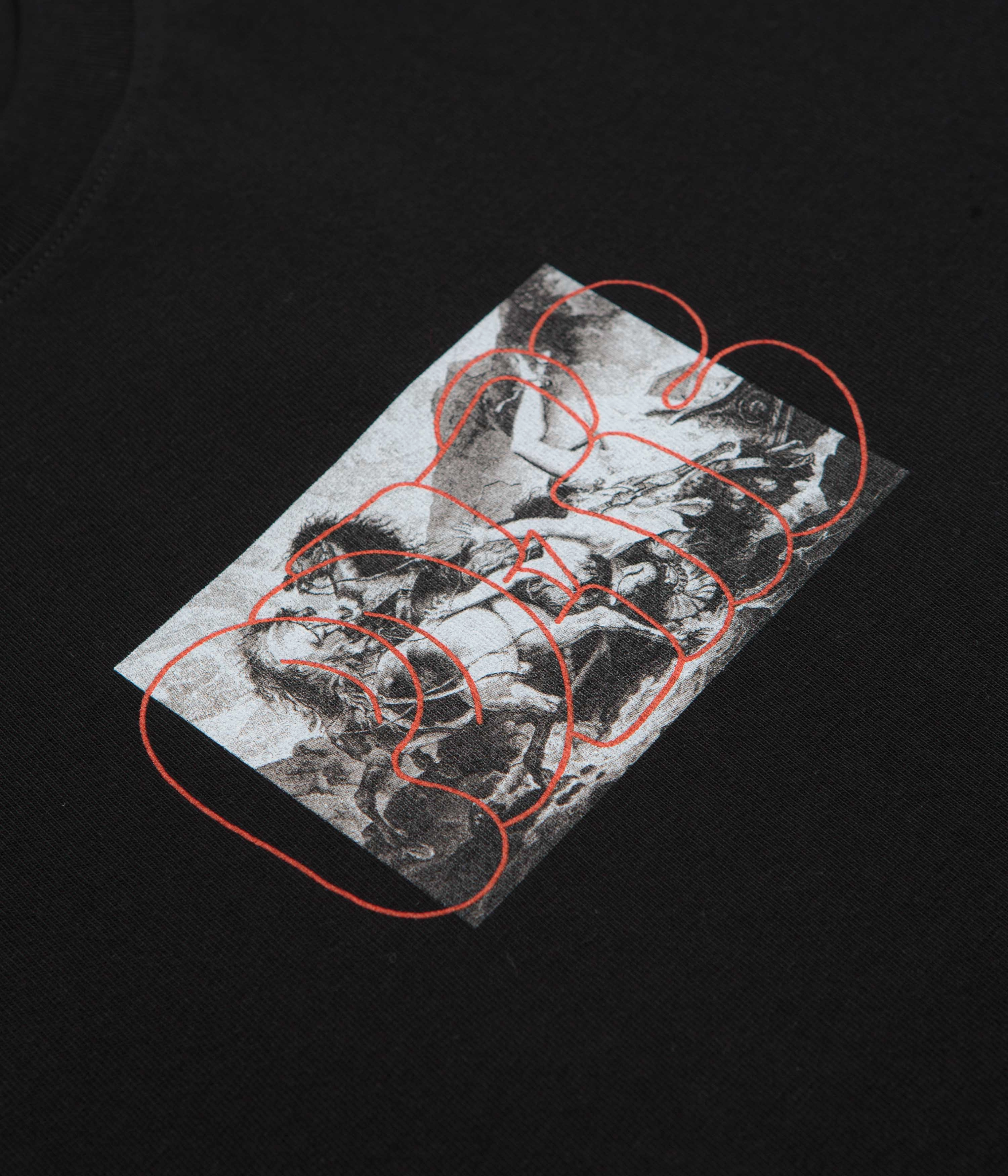 Poetic Collective Horses T-Shirt - Black SunProtectionFabric Wrinkle Resistant Cloth