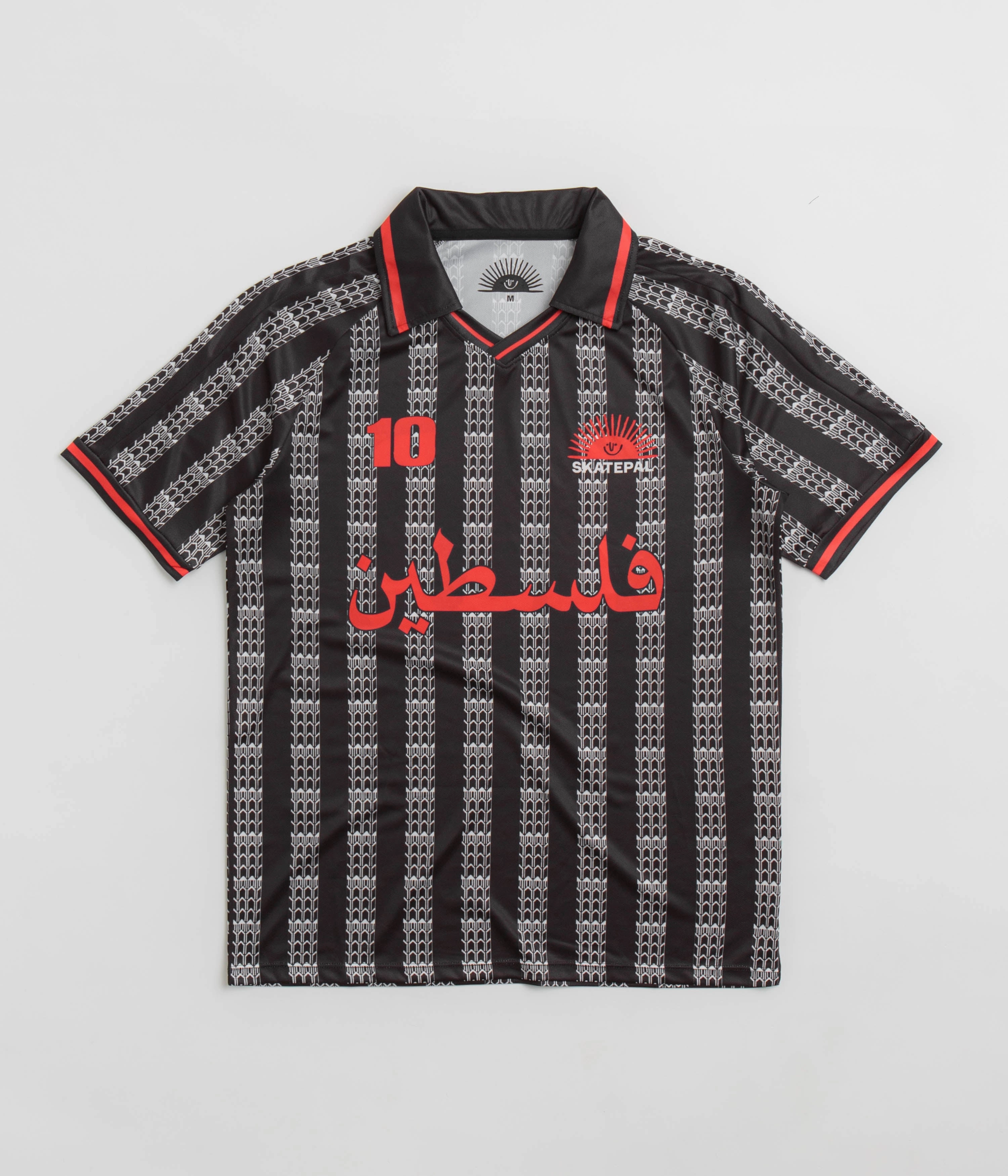 Dynamic Design Functional Fashion SkatePal Anniversary Football Shirt - Black / Red