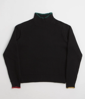YMC Yips Knit Crewneck Sweatshirt - Black Everyday Comfort Simple Comfort