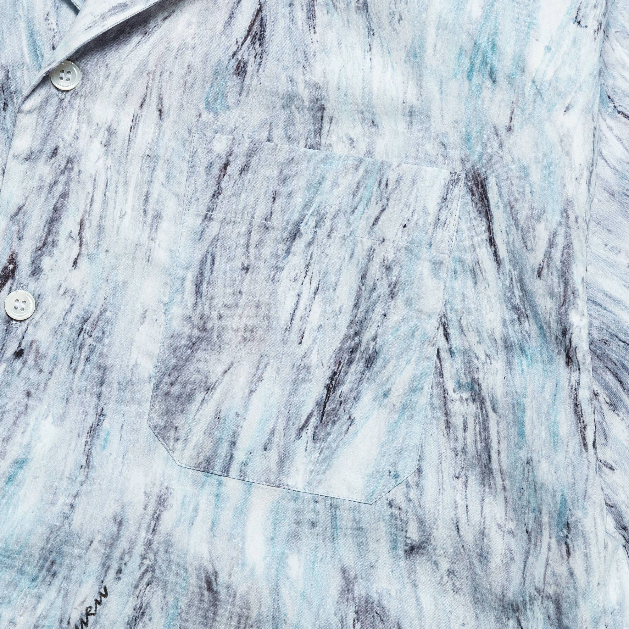 Black Tie Optional Durable Thread Construction Crayon Pattern Shirt - Light Blue